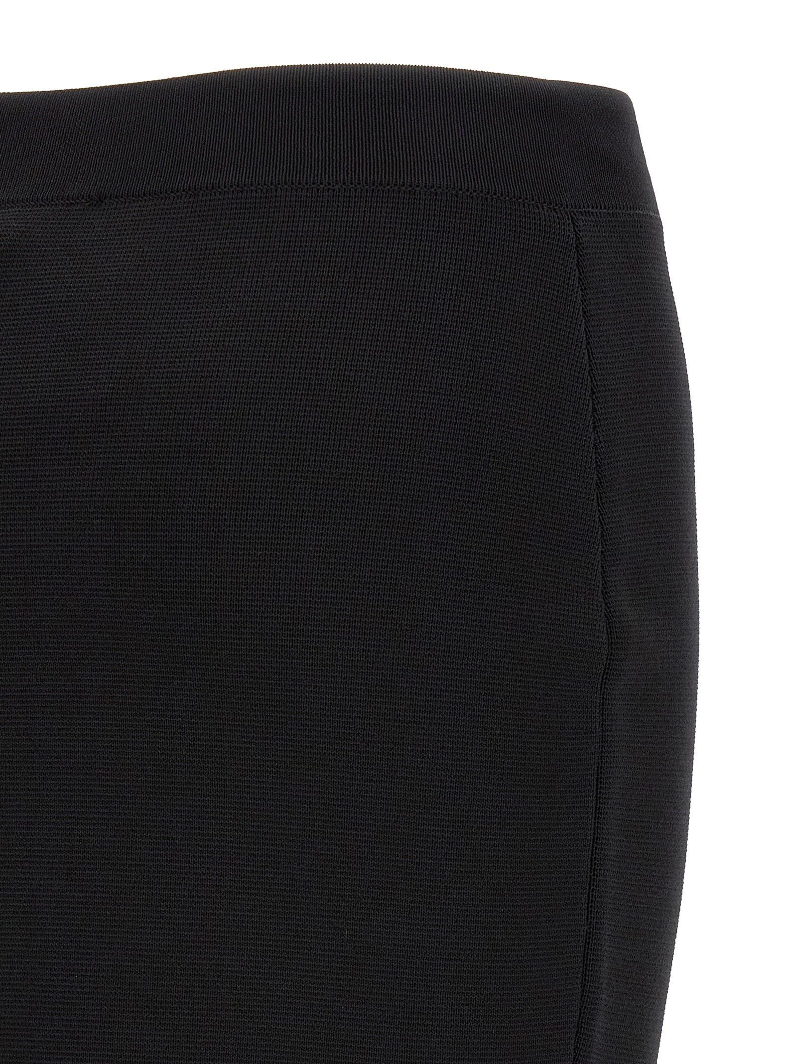 Elisabetta Franchi Black Viscose Midi Women's Skirt
