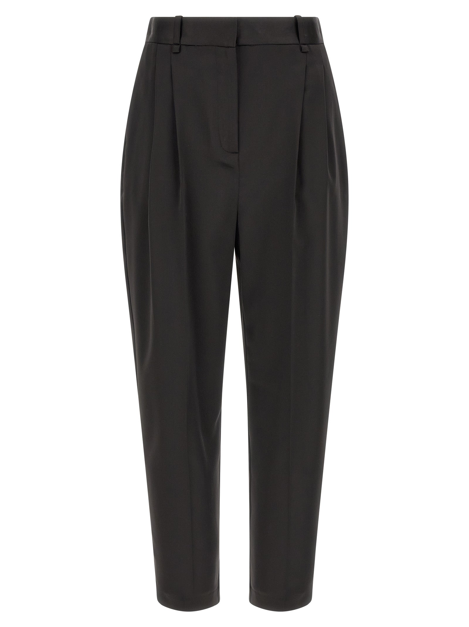 Elisabetta Franchi Black Polyester Cropped Women's Pants