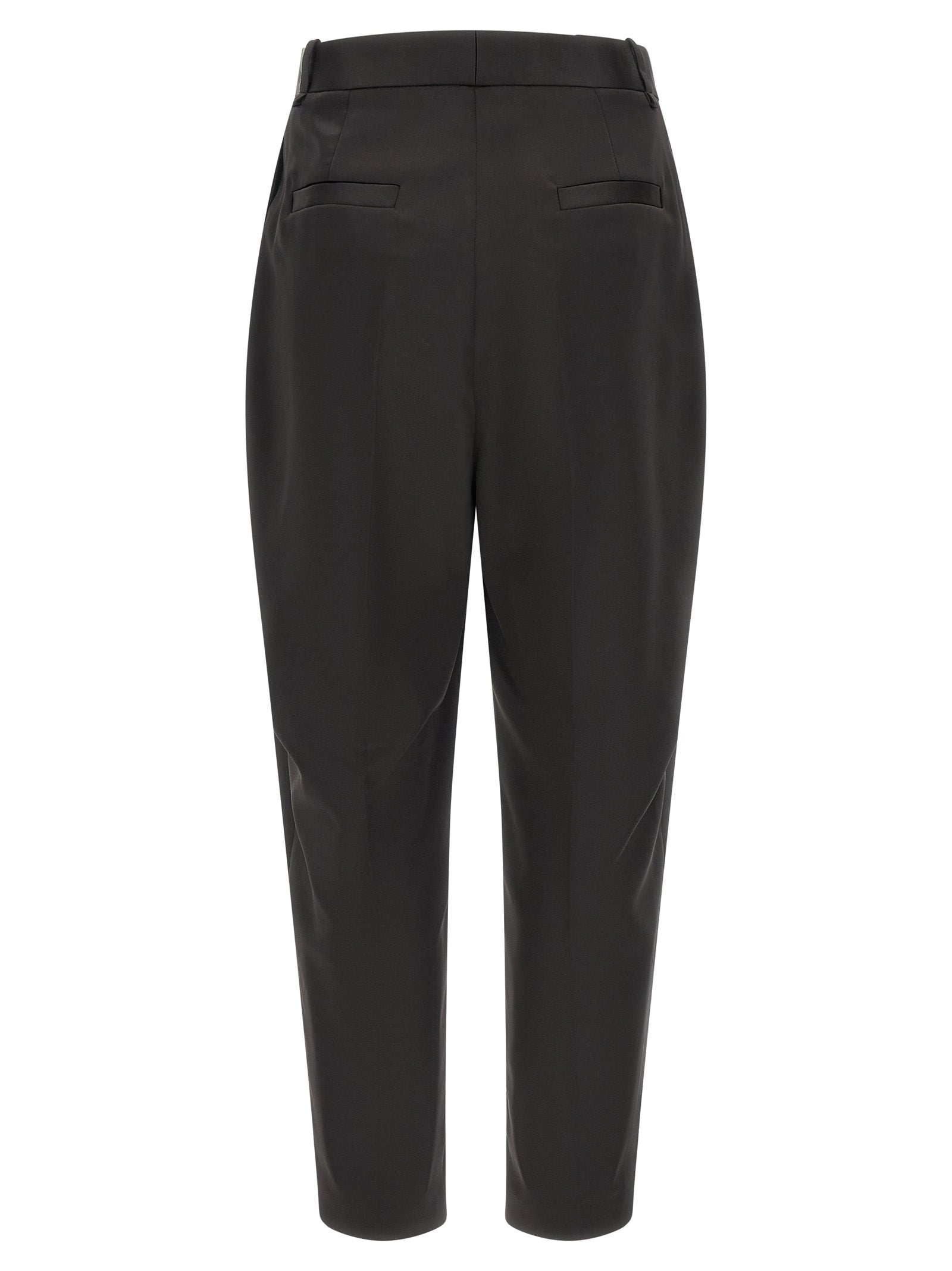 Elisabetta Franchi Black Polyester Cropped Women's Pants