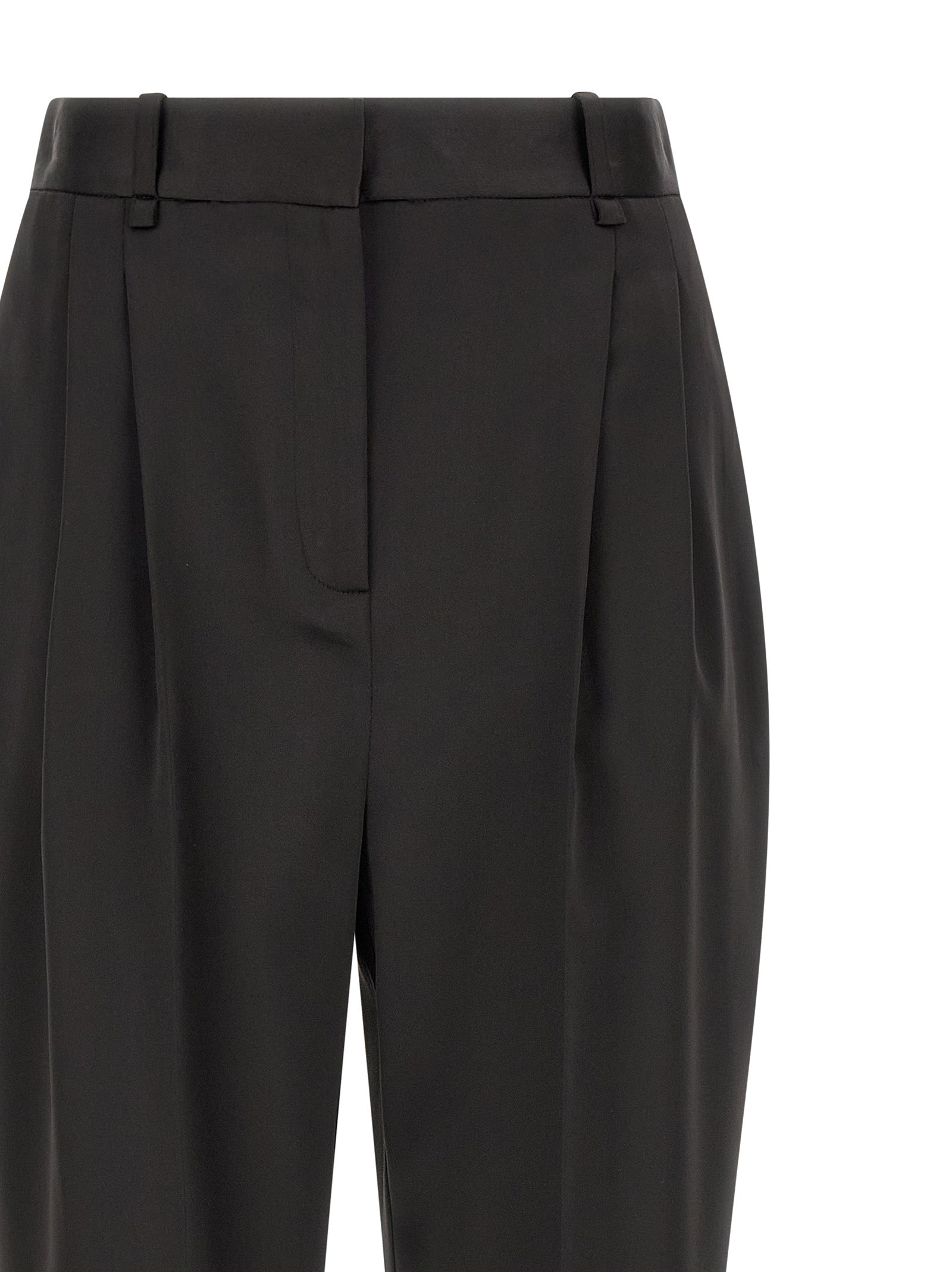 Elisabetta Franchi Black Polyester Cropped Women's Pants