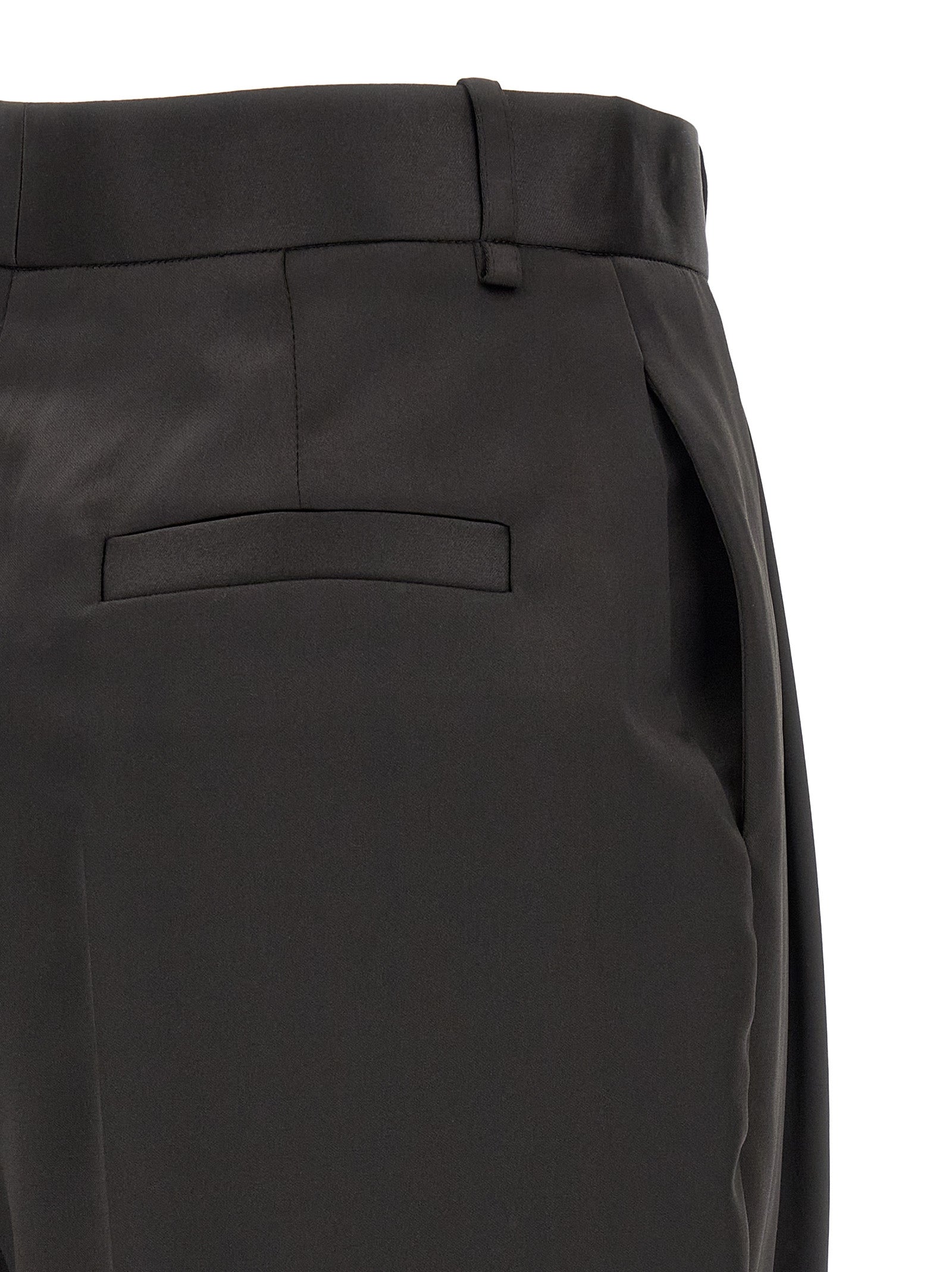 Elisabetta Franchi Black Polyester Cropped Women's Pants