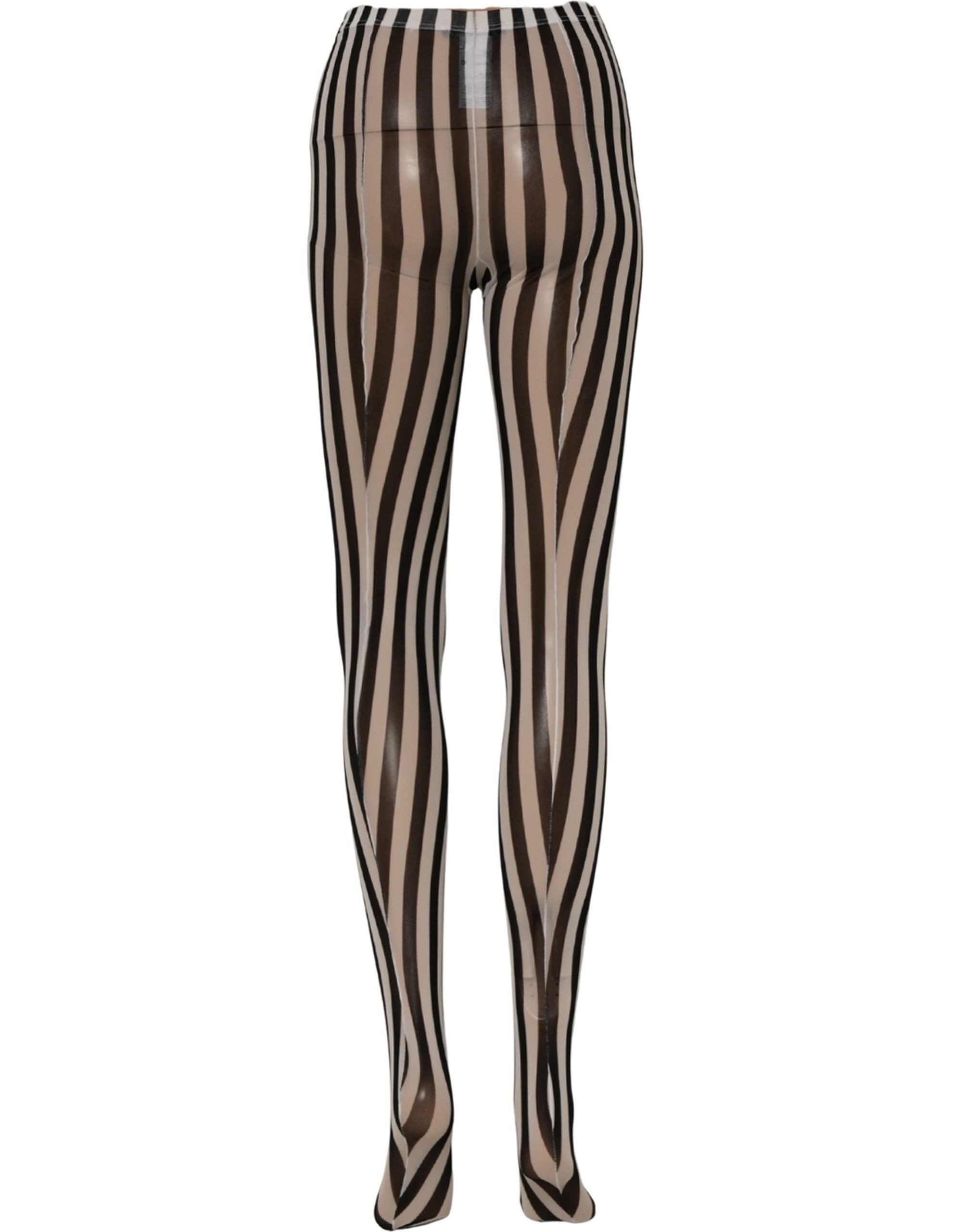 Dolce & Gabbana Black White Stripes Tights Stocking Pantyhose Women's Socks