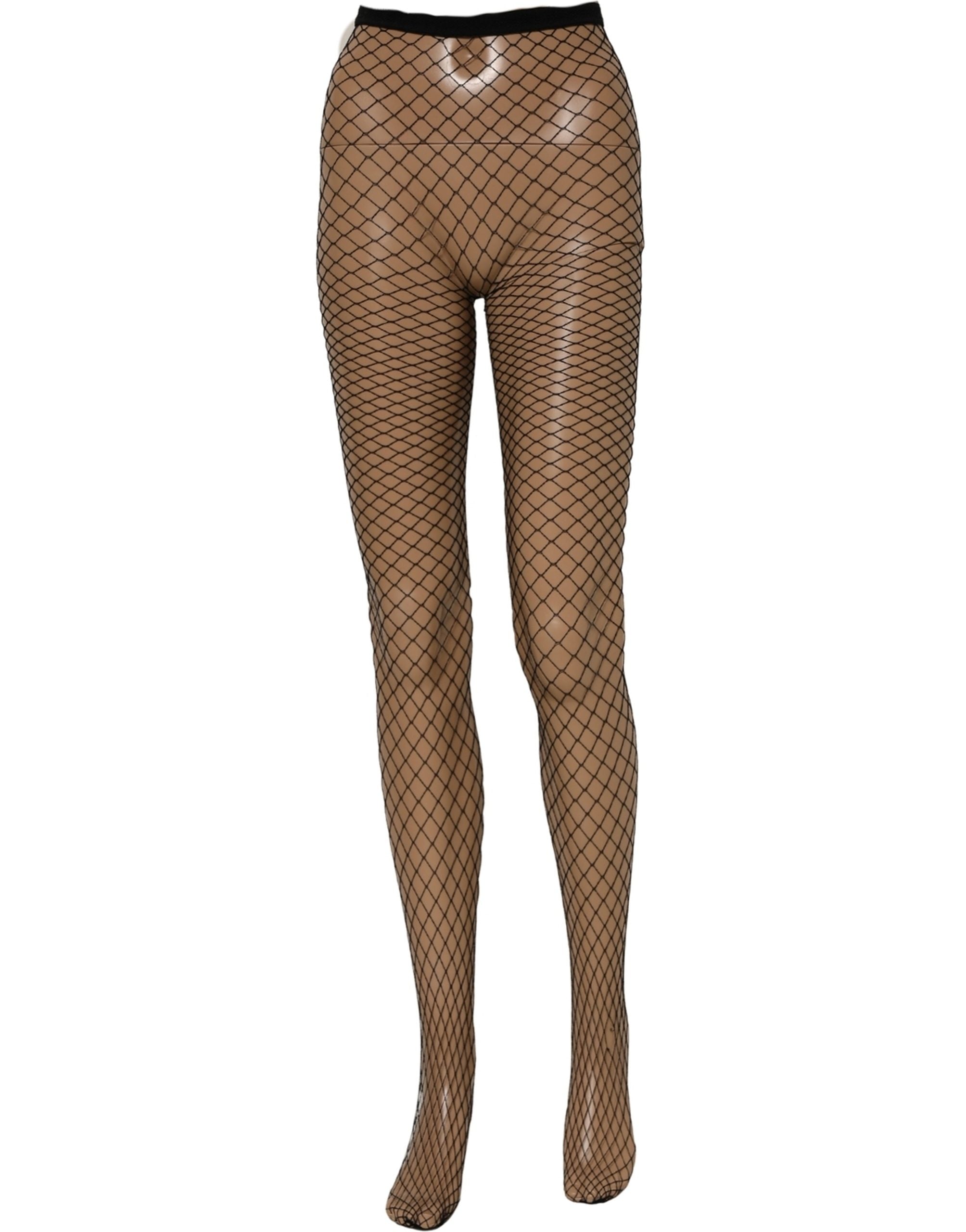 Dolce & Gabbana Black Fishnet Tights Stocking Pantyhose One Size Women's Socks (Pre-Owned)