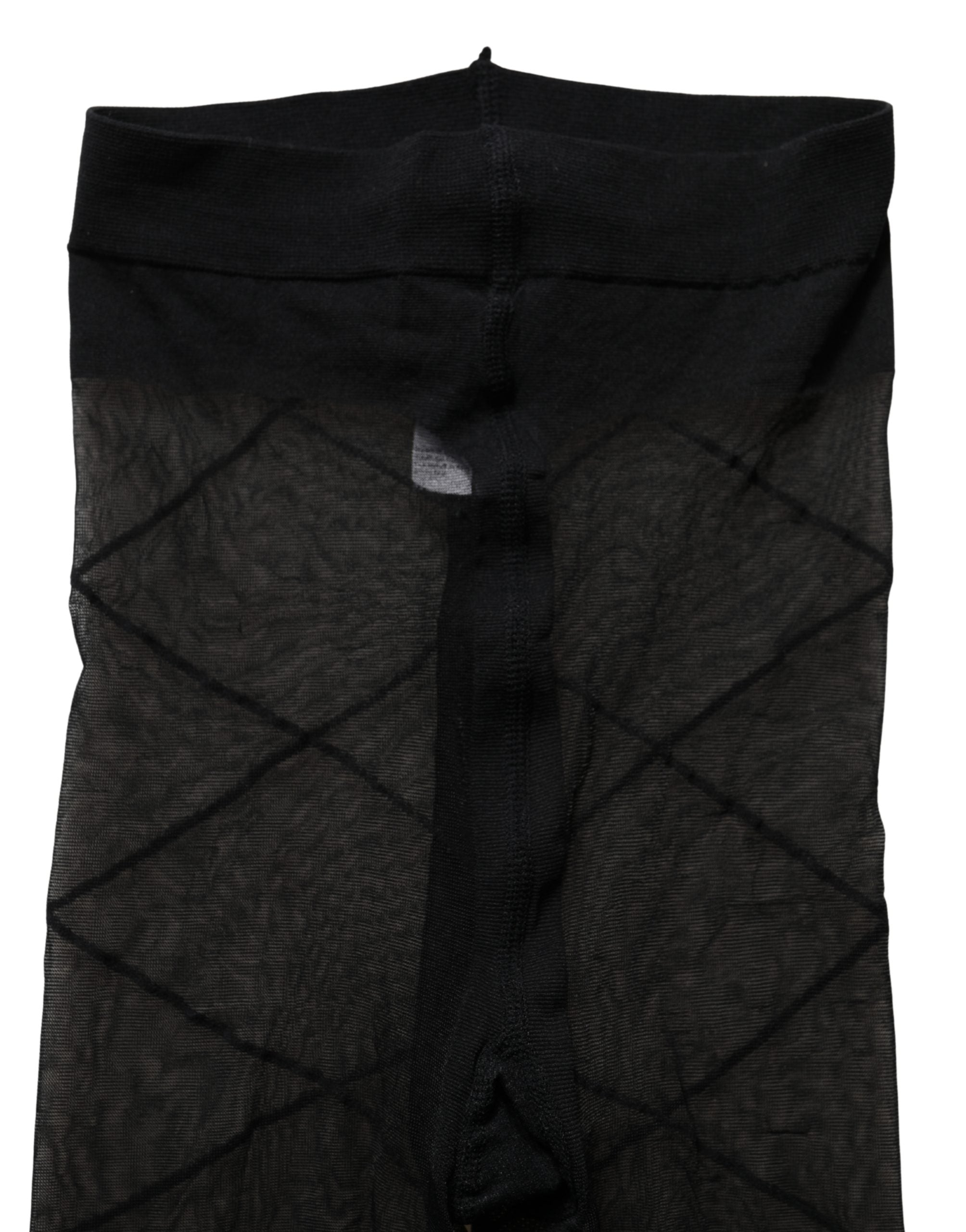 Dolce & Gabbana Black Nylon Sheer Tights Stocking Pantyhose Women's Socks (Pre-Owned)