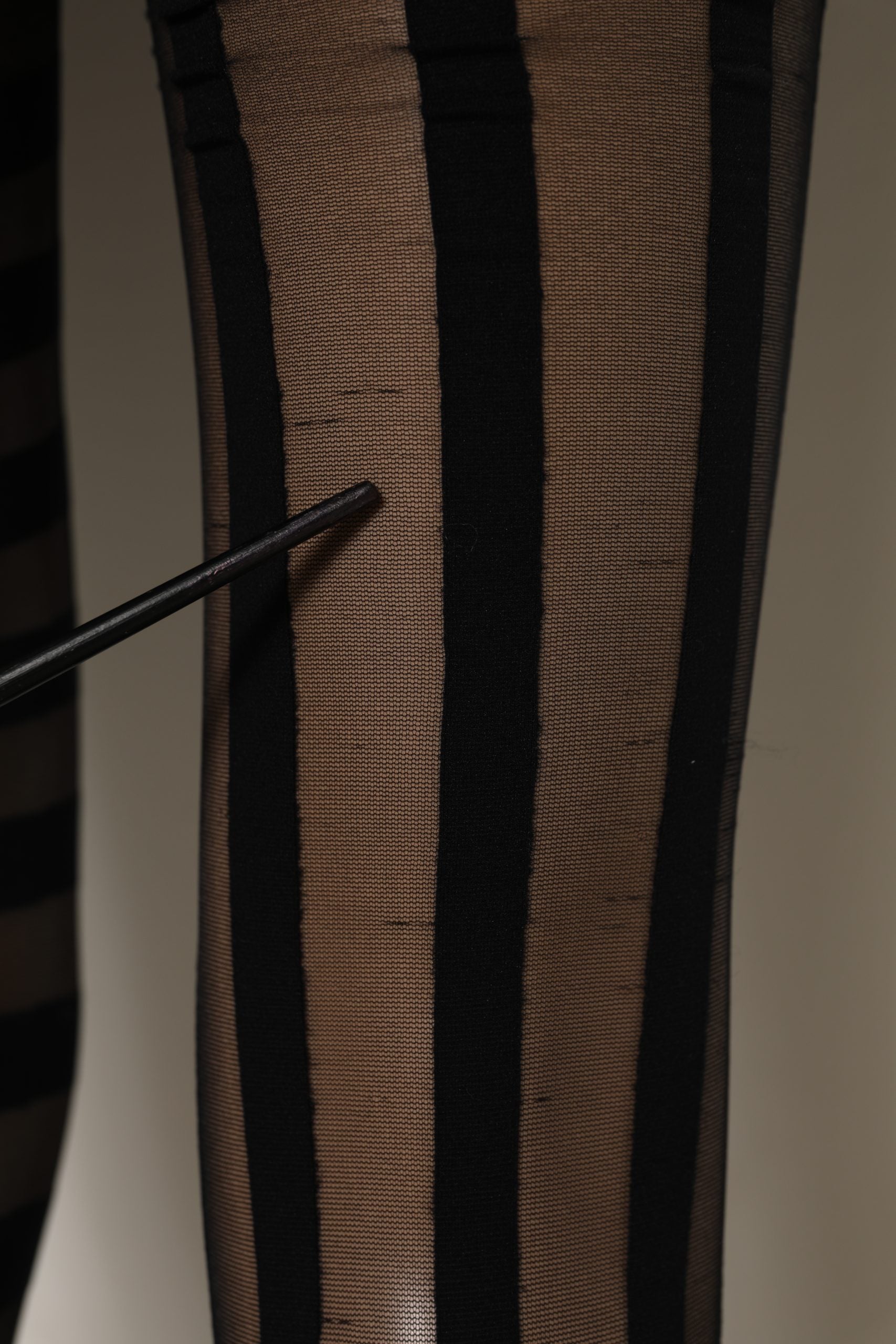 Dolce & Gabbana Black Stripes Tights Stockings Pantyhose Women's Socks (Pre-Owned)