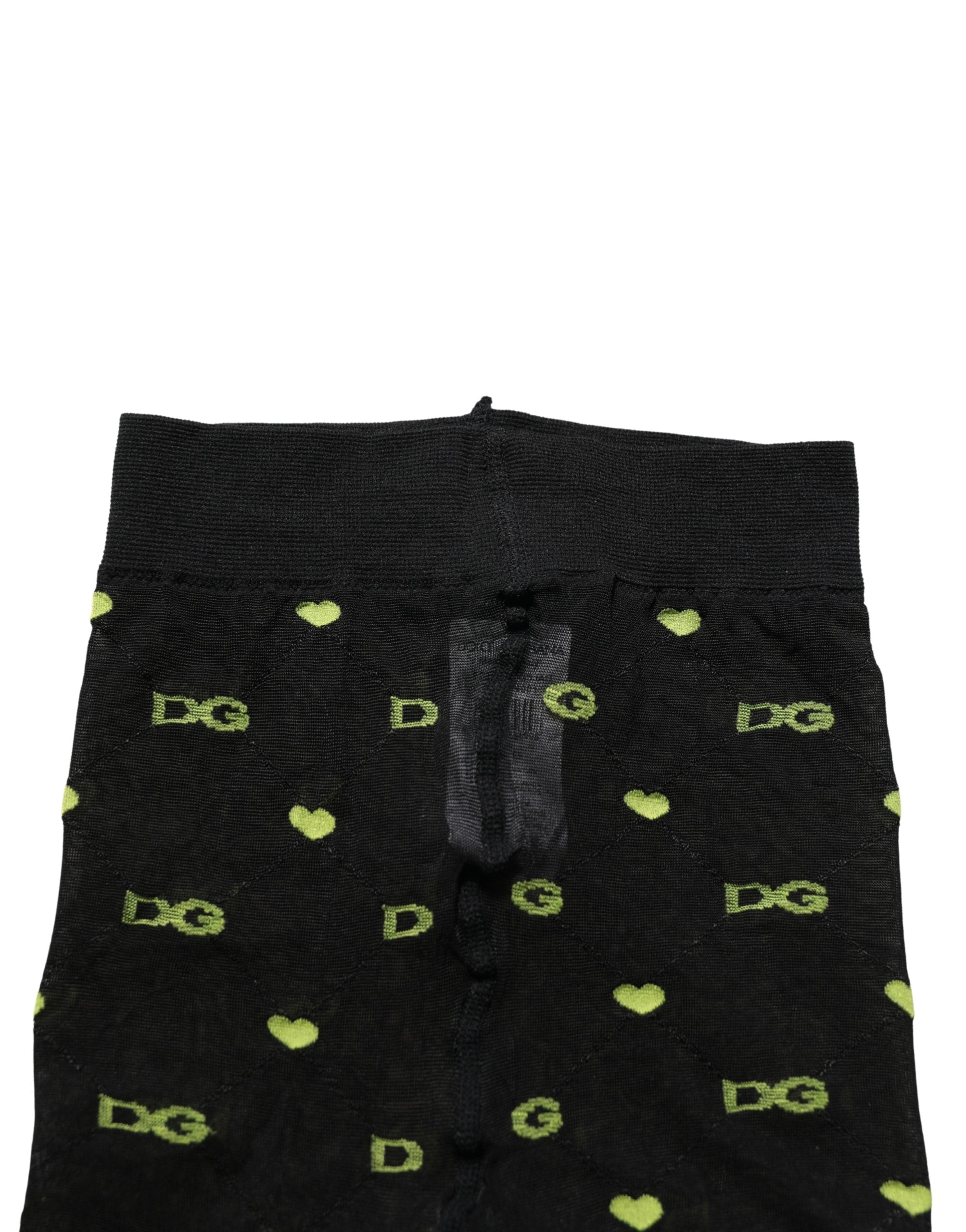 Dolce & Gabbana Black Nylon Logo Tights Stocking Pantyhose Women's Socks (Pre-Owned)
