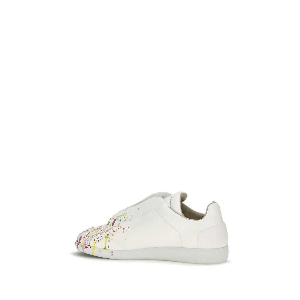 Maison Margiela White Calf Leather Bos Taurus Low Top Men's Sneakers