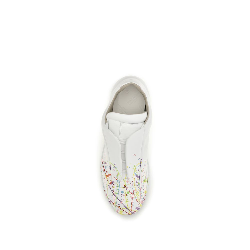 Maison Margiela White Calf Leather Bos Taurus Low Top Men's Sneakers