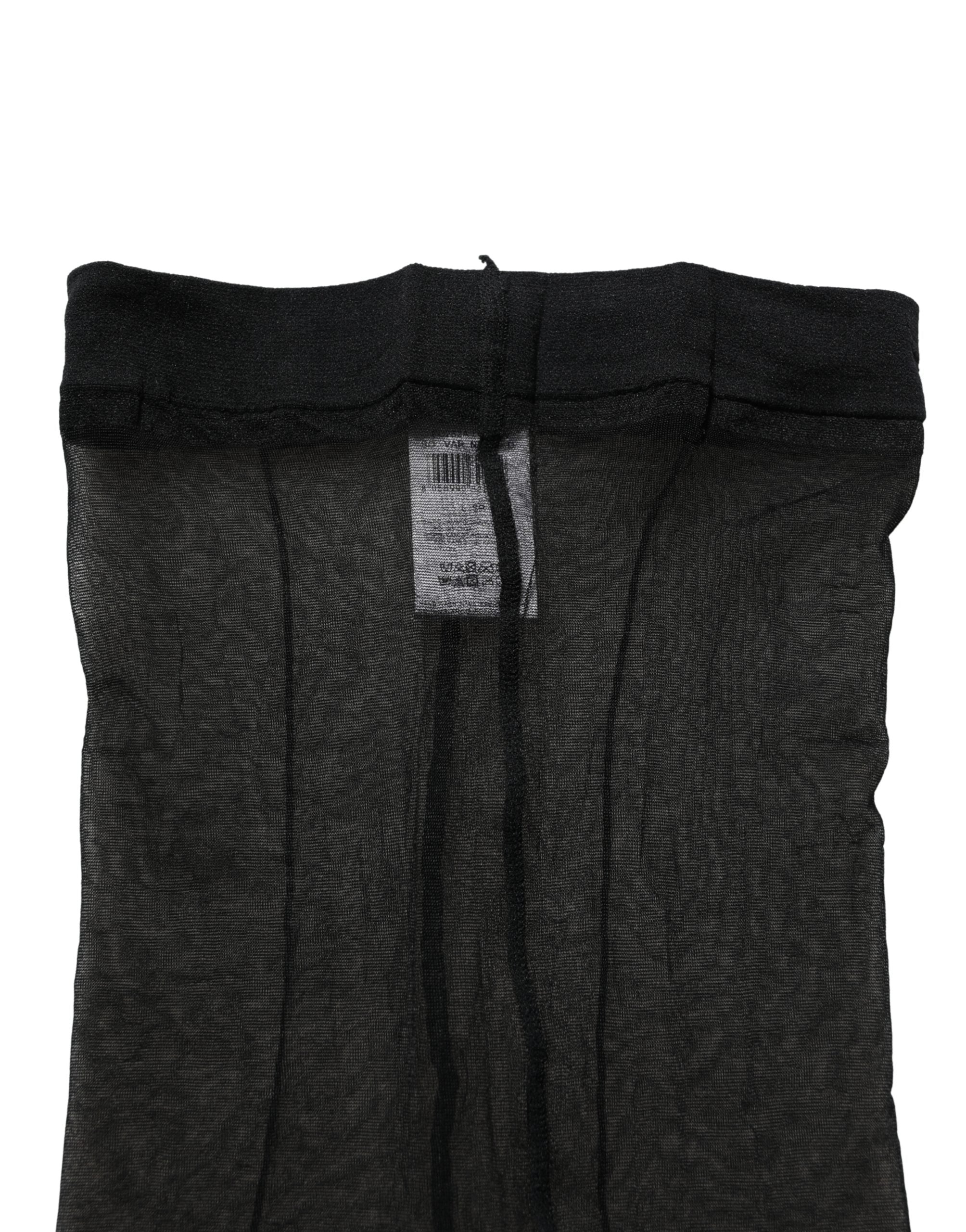 Dolce & Gabbana Black Nylon Tights Stocking Pantyhose Women's Socks