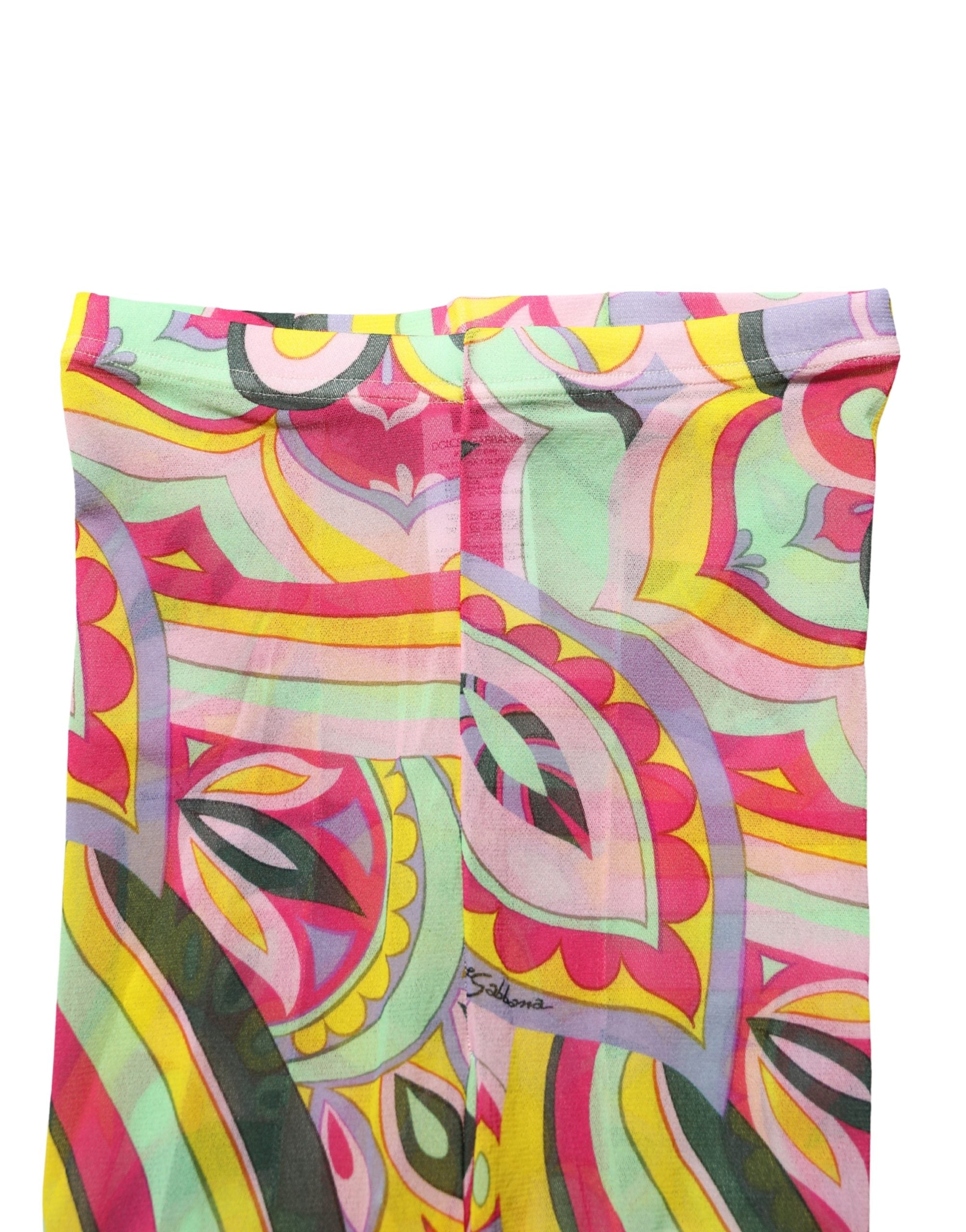 Dolce & Gabbana Multicolor Floral Print Tights Stockings Women's Socks (Pre-Owned)