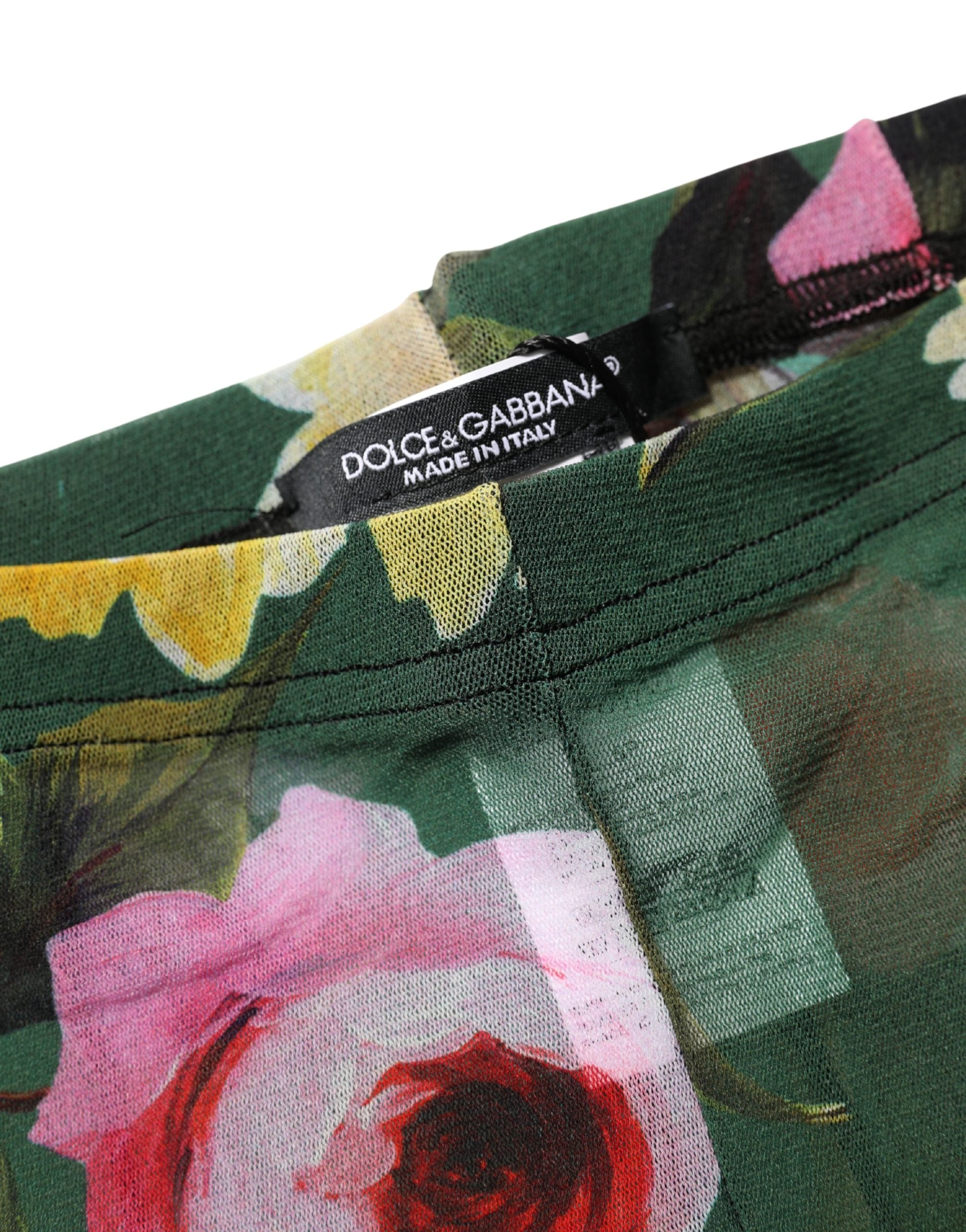 Dolce & Gabbana Red Floral Fishnet Tights Stockings Pantyhose Women's Socks
