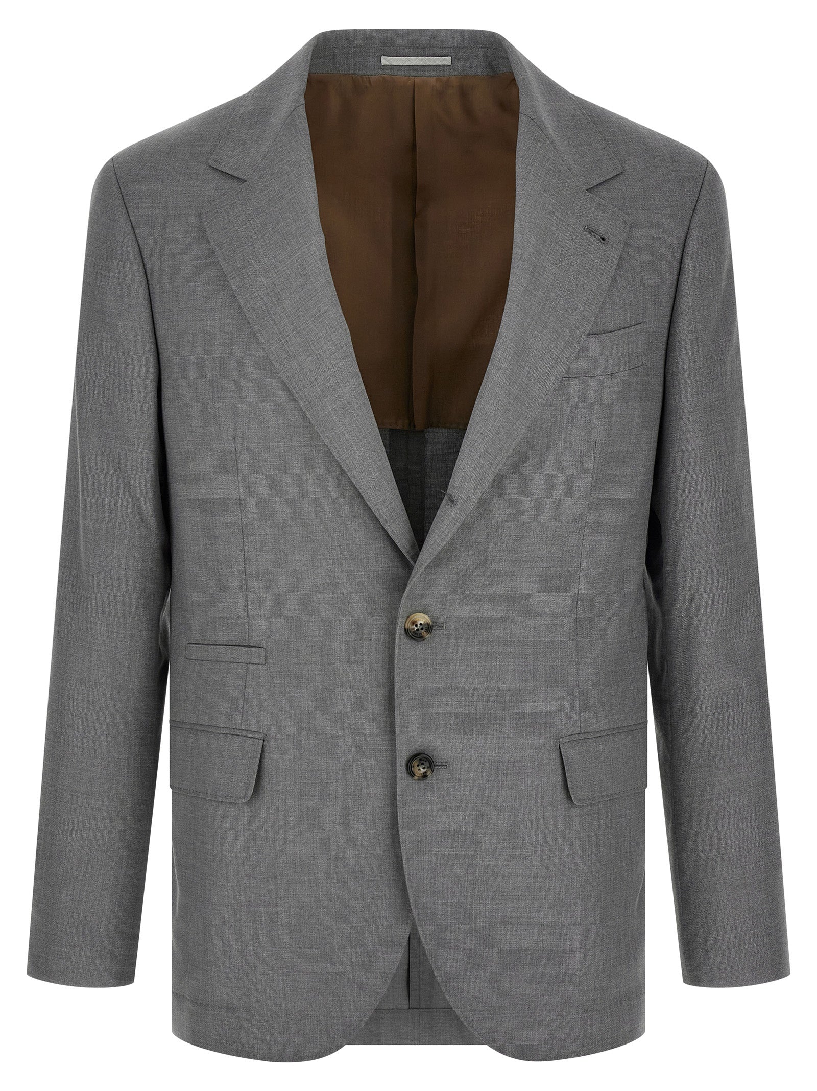Brunello Cucinelli Gray Virgin Wool Men's Blazer