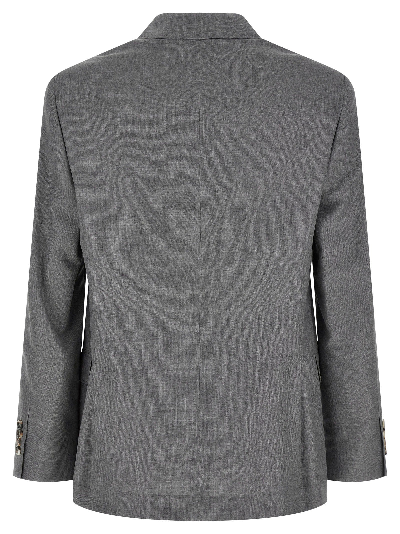 Brunello Cucinelli Gray Virgin Wool Men's Blazer