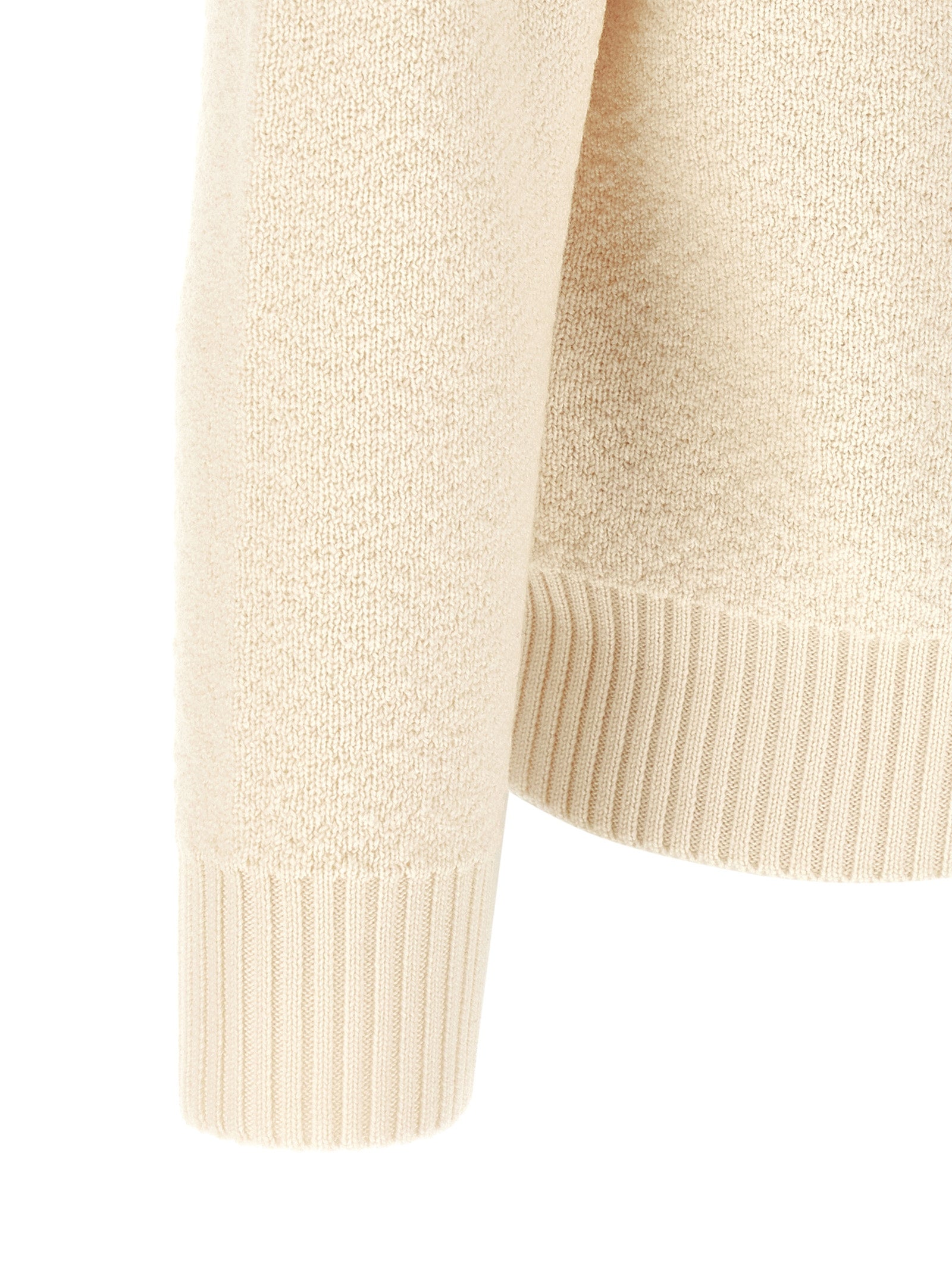 Stone Island White Virgin Wool Men's Cardigan