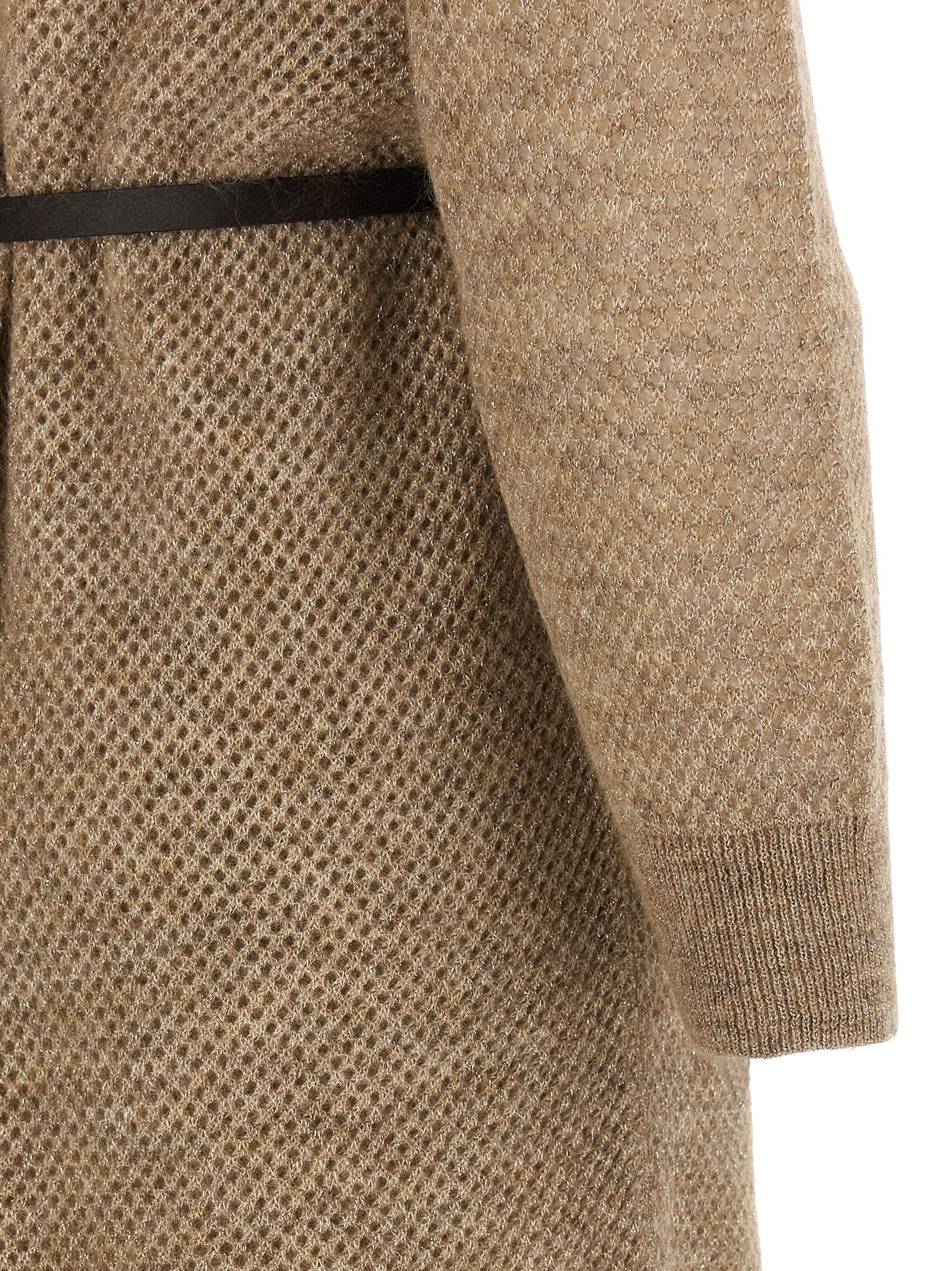 Brunello Cucinelli Beige Wool Midi Women's Dress