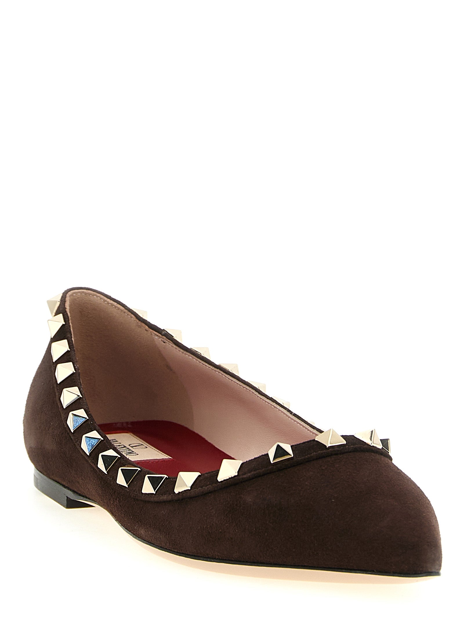 Valentino Garavani Brown Calfskin Ballet Women's Flats