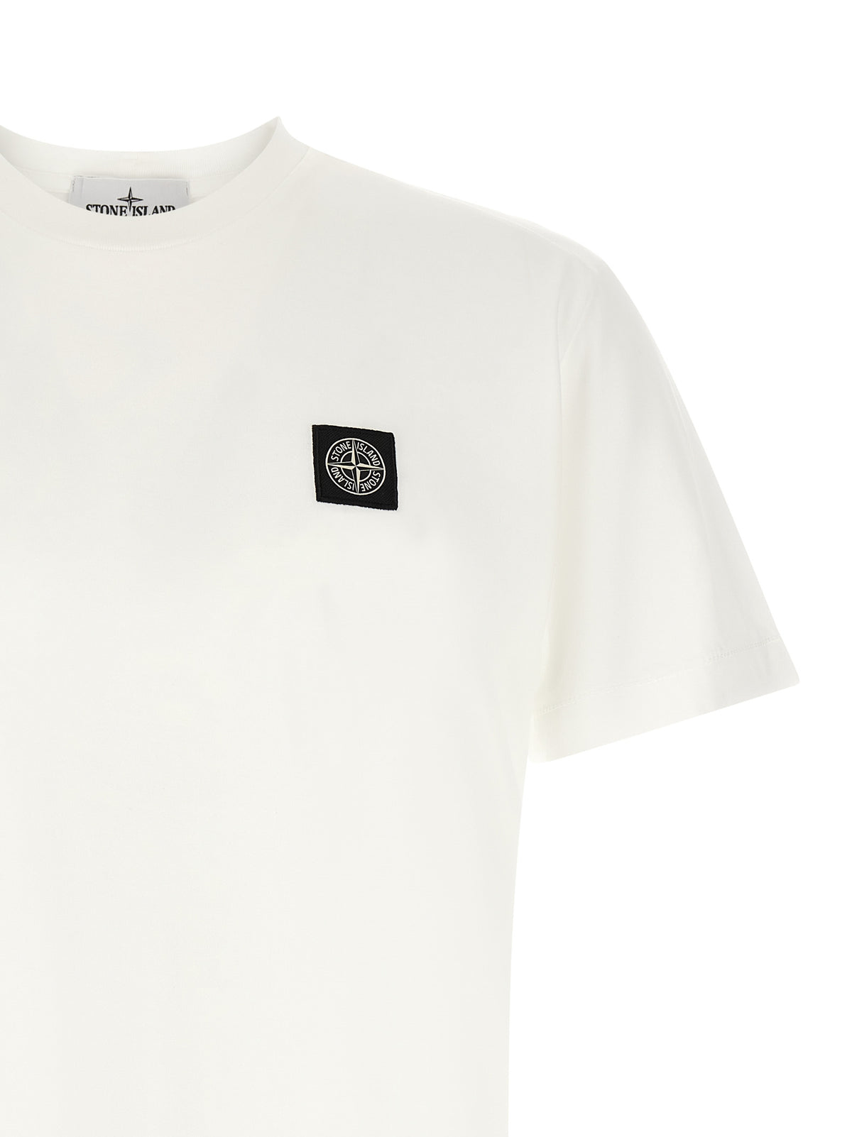 Stone Island White Cotton Men's T-Shirt