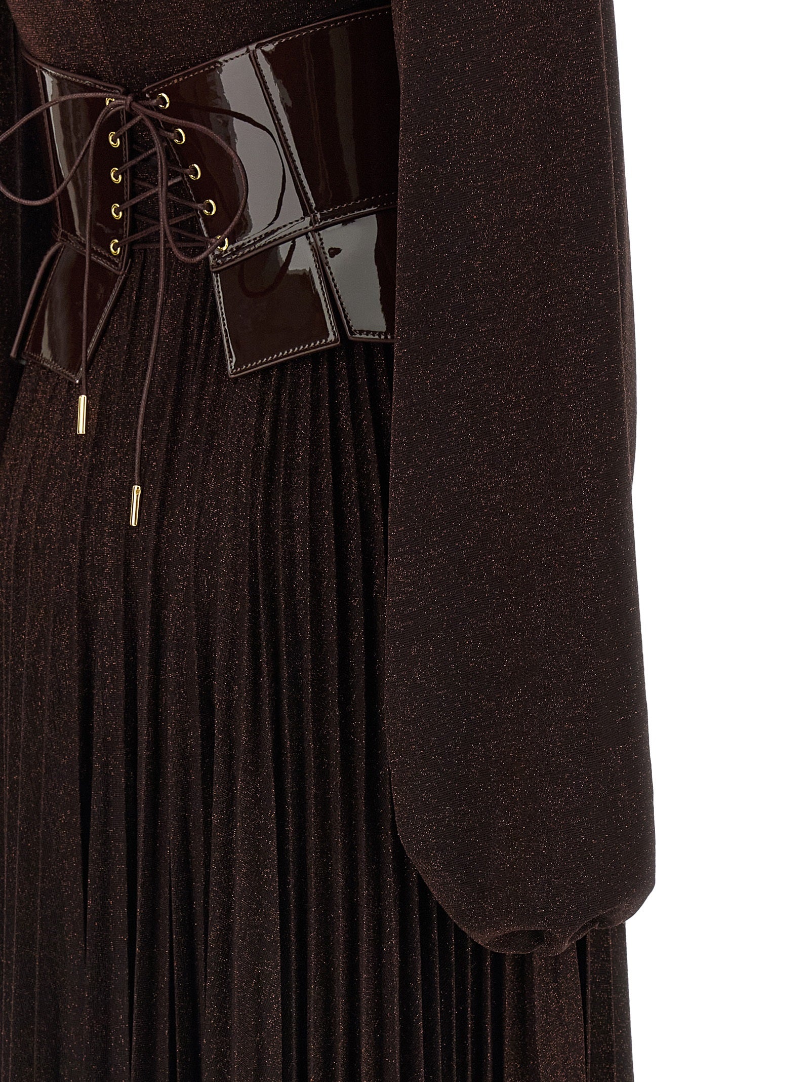 Elisabetta Franchi Brown Viscose Long Women's Dress
