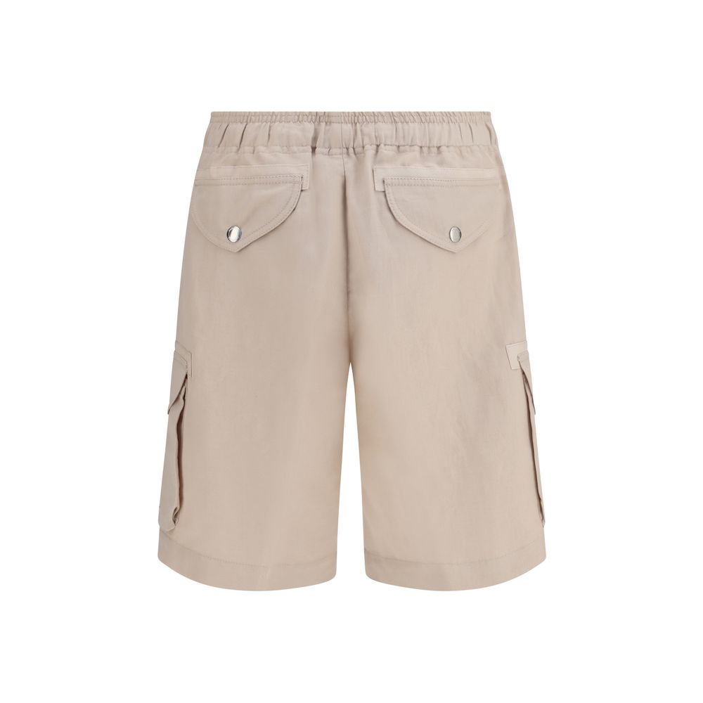 Brunello Cucinelli Beige Linen Bermuda Men's Shorts