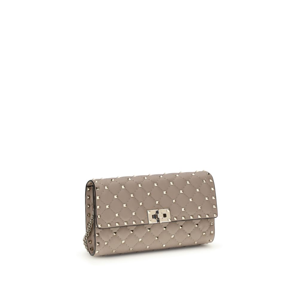 Valentino Garavani Beige Calf Leather Bos Taurus Shoulder Women's Bag