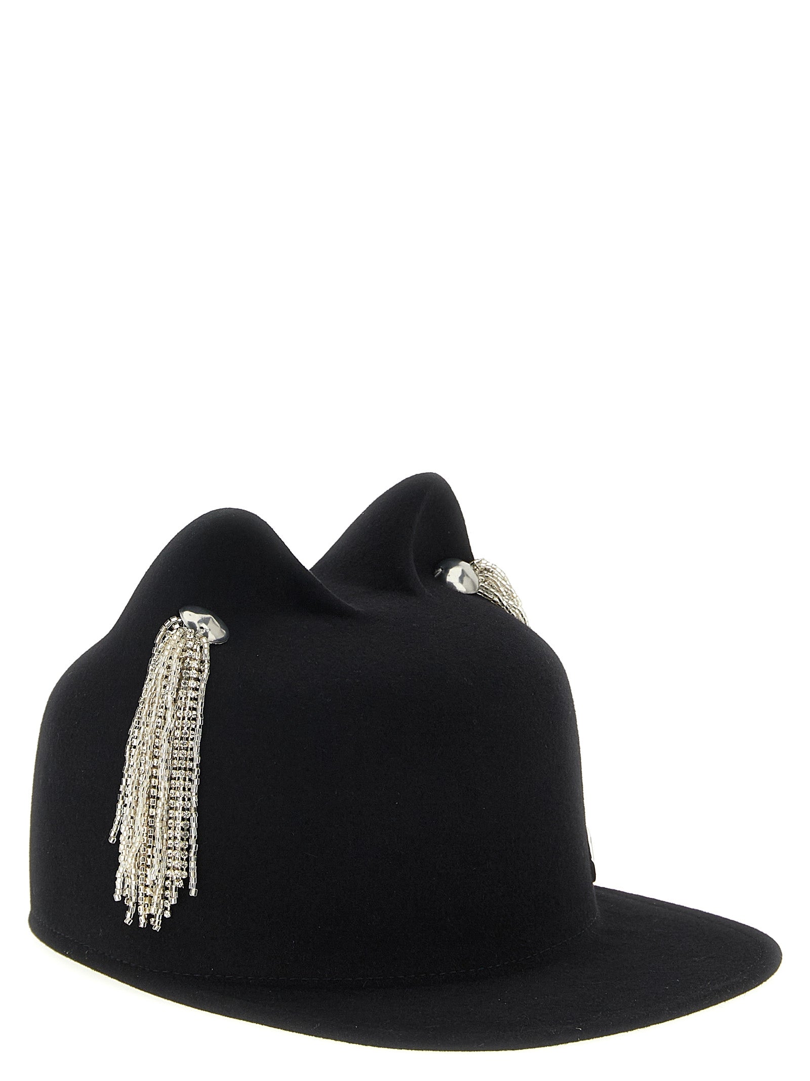 Maison Michel Black Wool Women's Hat