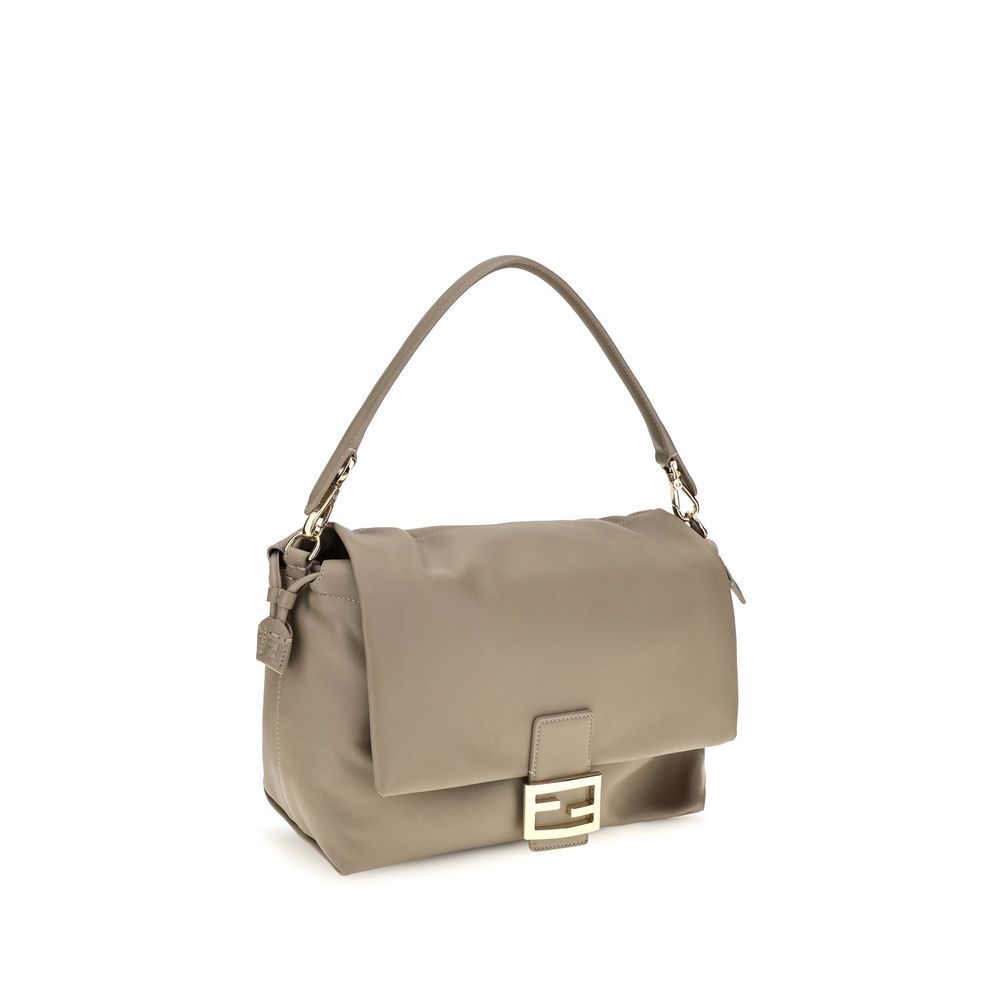 Fendi Beige Calf Leather Bos Taurus Shoulder Women's Bag
