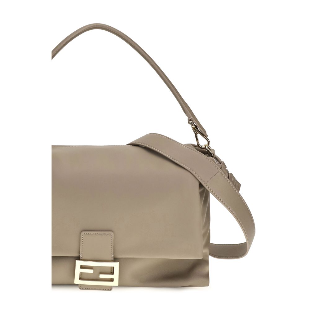 Fendi Beige Calf Leather Bos Taurus Shoulder Women's Bag