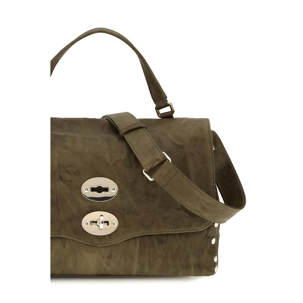 Zanellato Brown Suede Leather Shoulder Women's Bag