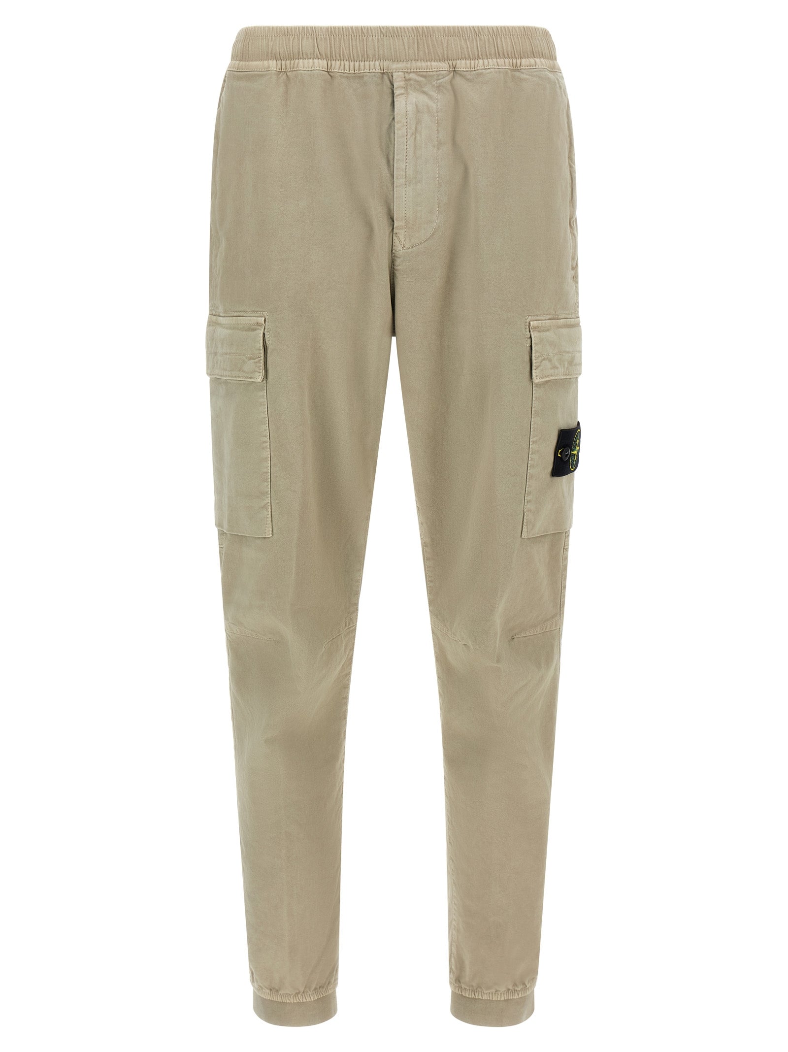 Stone Island Beige Cotton Cargo Men's Pants