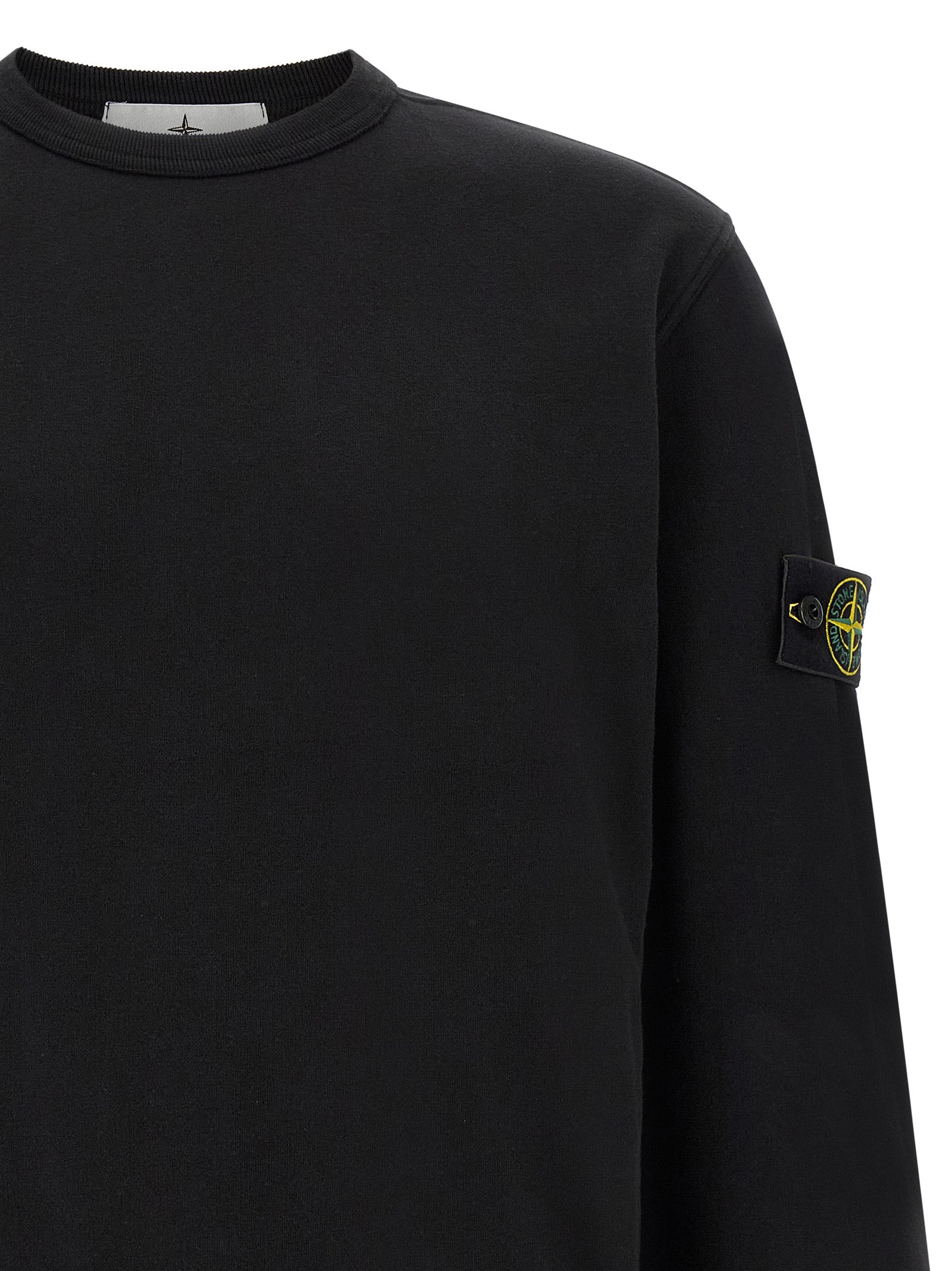 Stone Island Black Cotton Men's Sweatshirt