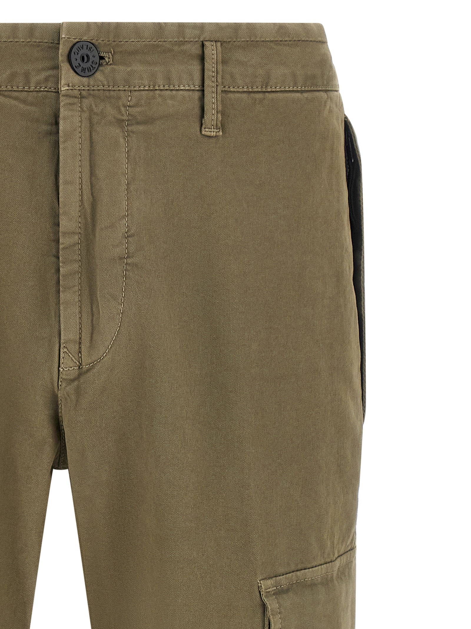 Stone Island Bicolor Cotton Cargo Men's Pants