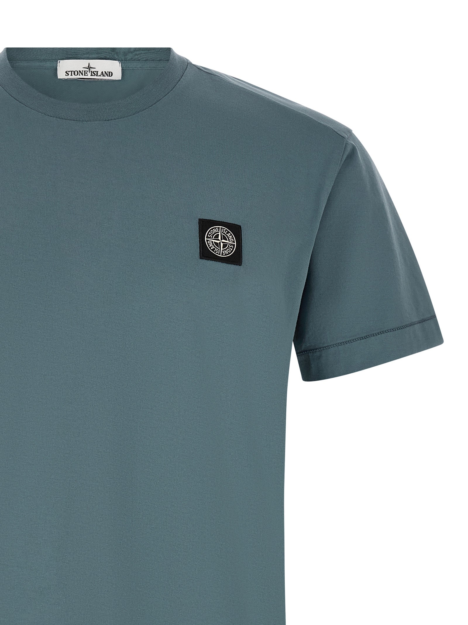 Stone Island Blue Cotton Men's T-Shirt