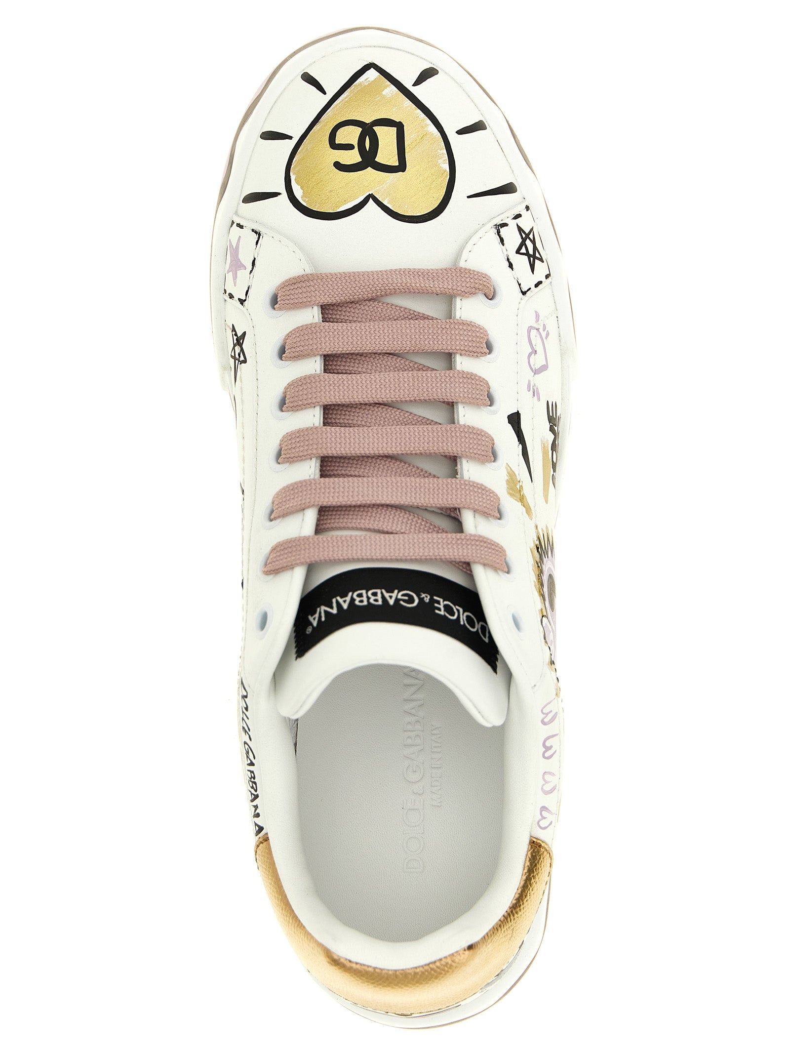 Dolce & Gabbana Multicolor Calfskin Low Top Women's Sneakers