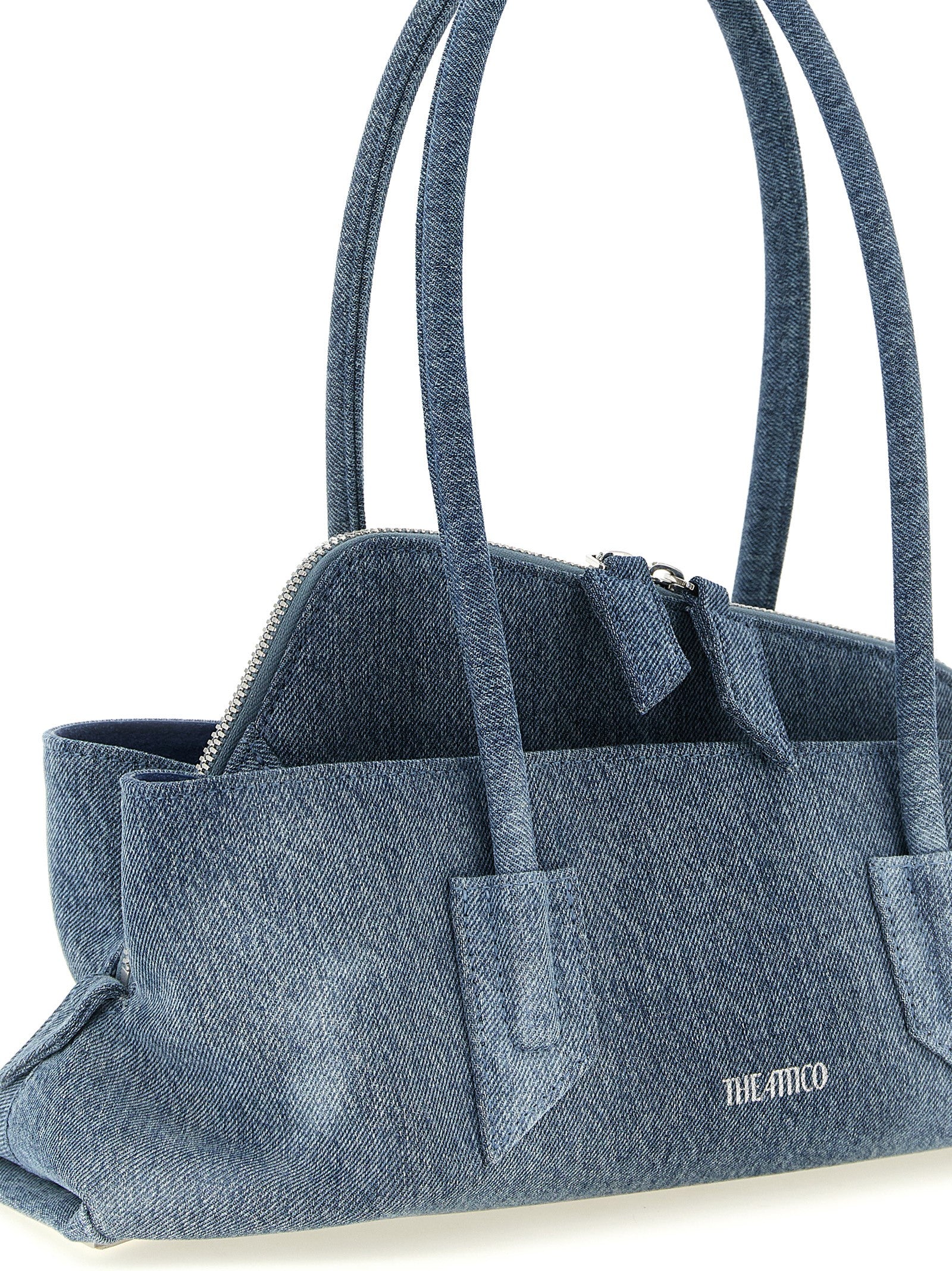The Attico Blue Cotton Shoulder Women's Bag