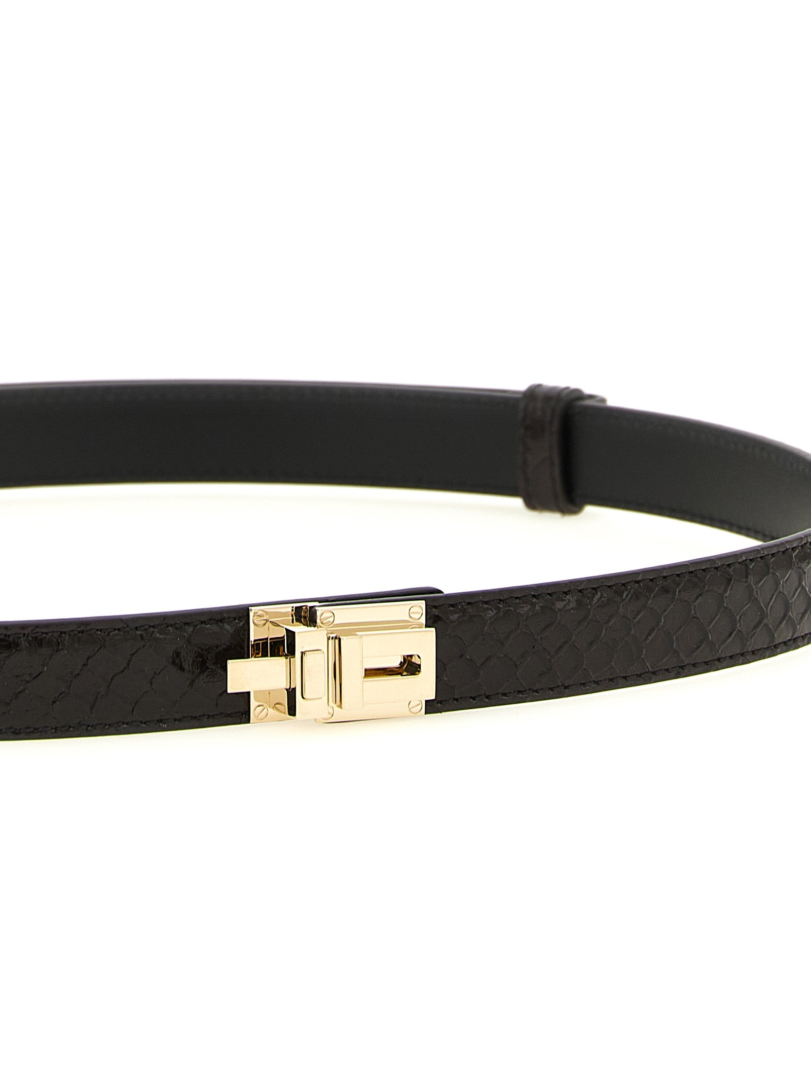 Tom Ford Brown Calfskin Regular Women's Belt