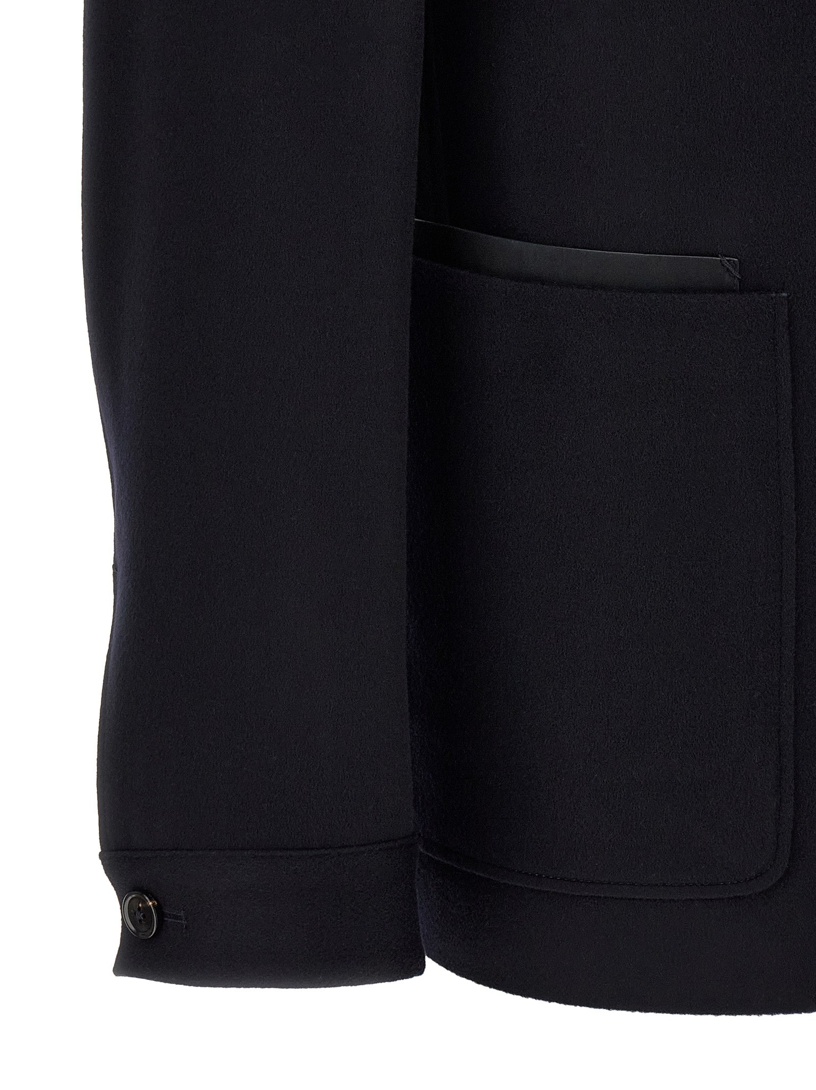 ZEGNA Blue Cashmere Full-Length Men's Jacket