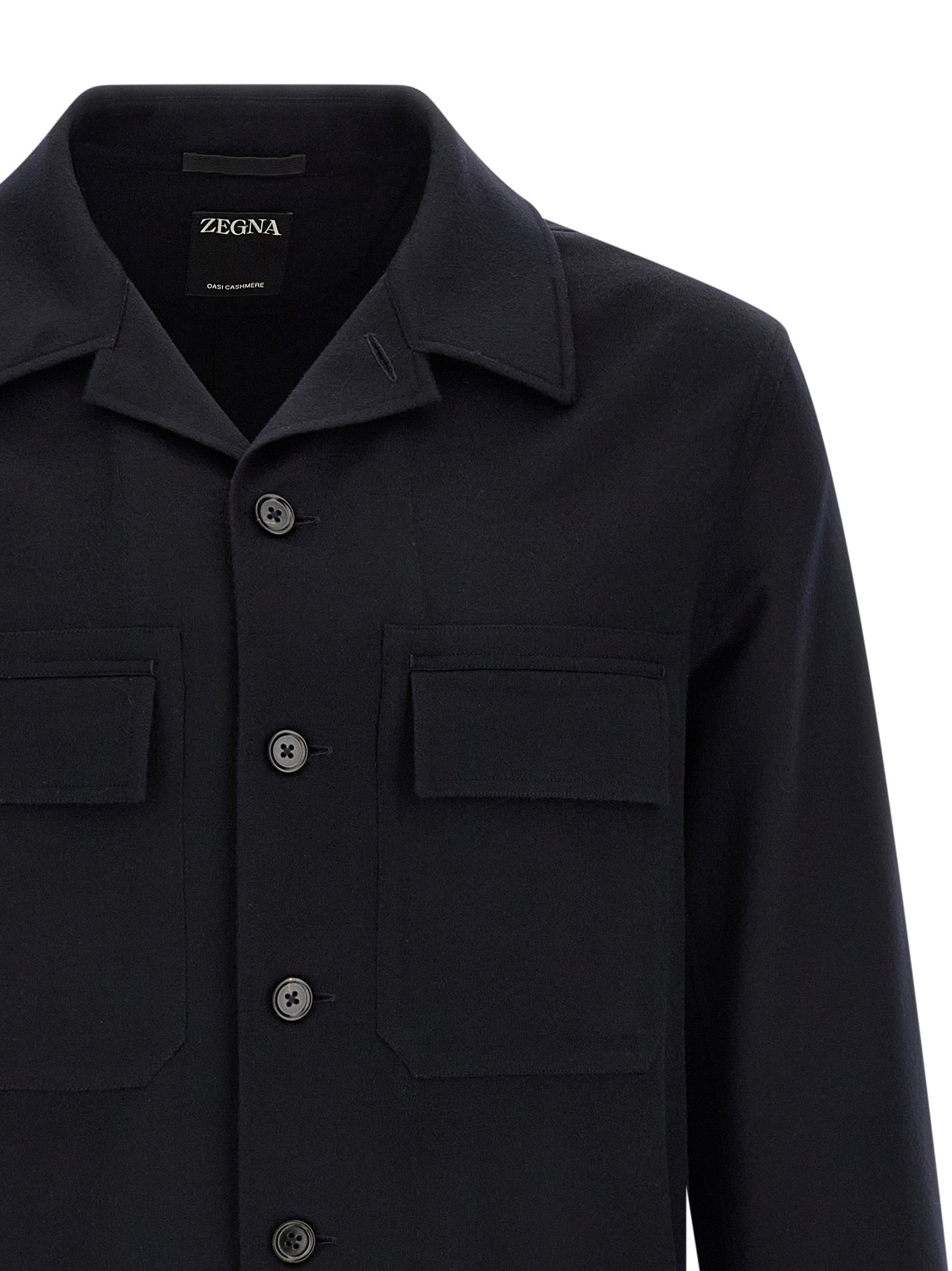 ZEGNA Blue Wool Men's Blouse
