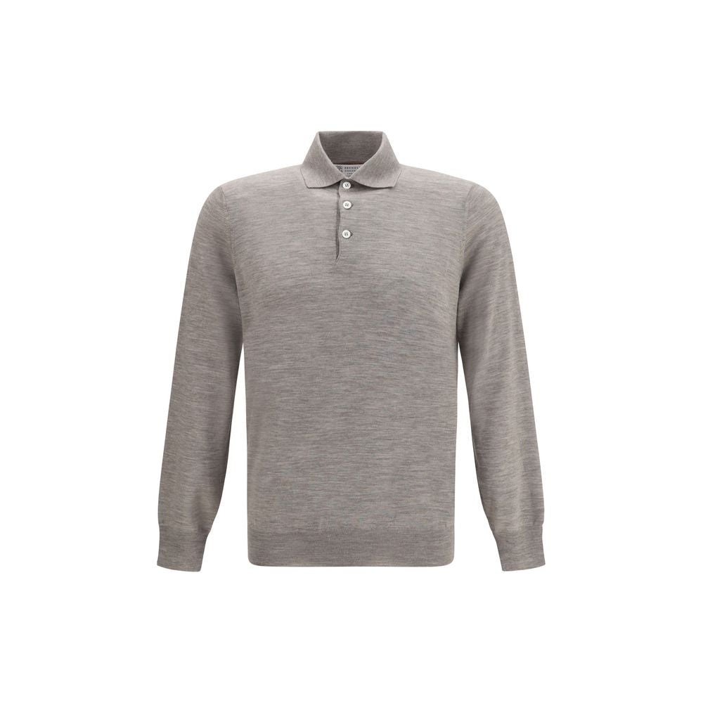 Brunello Cucinelli Gray Cashmere Men's Sweatshirt