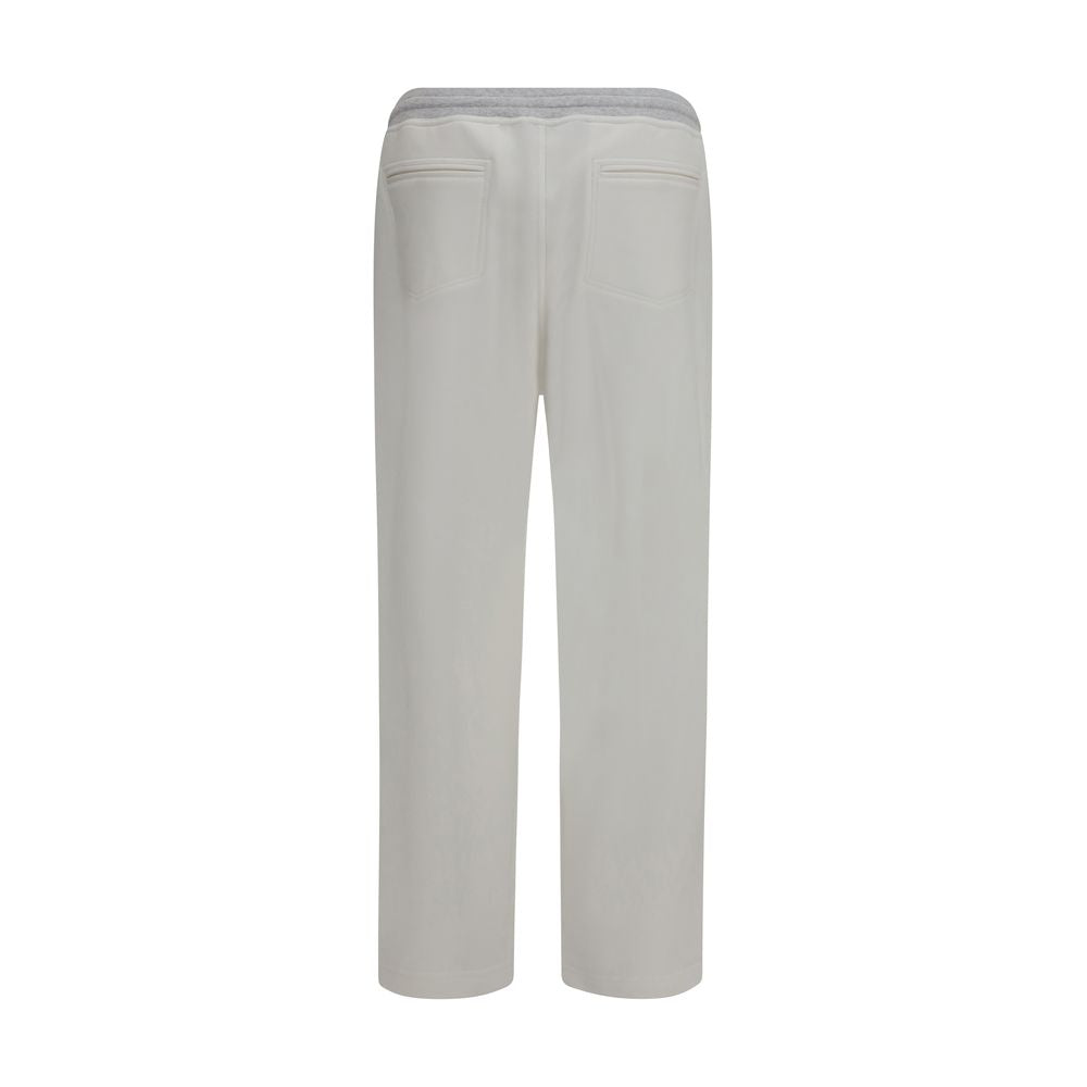 Brunello Cucinelli White Cotton Casual Men's Pants
