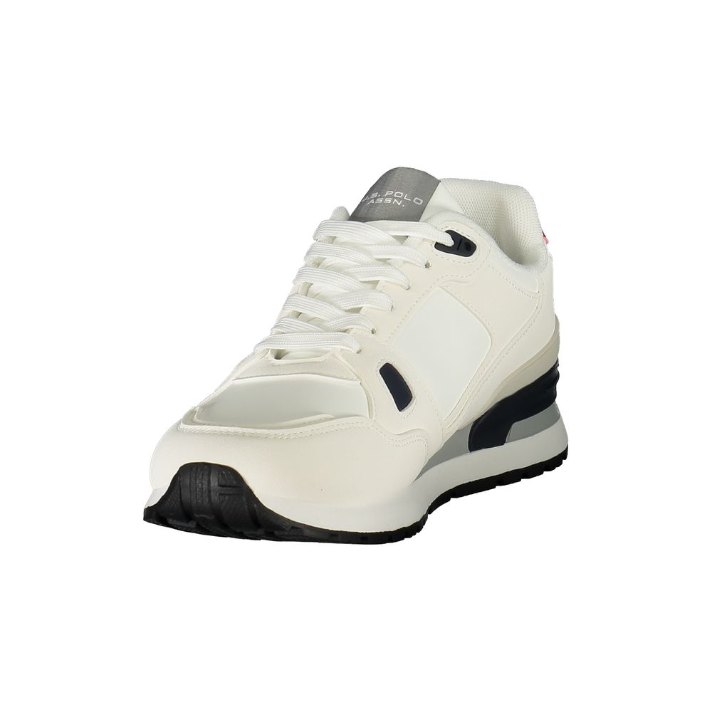 U.S. POLO ASSN. White Polyurethane Mens Men's Sneaker