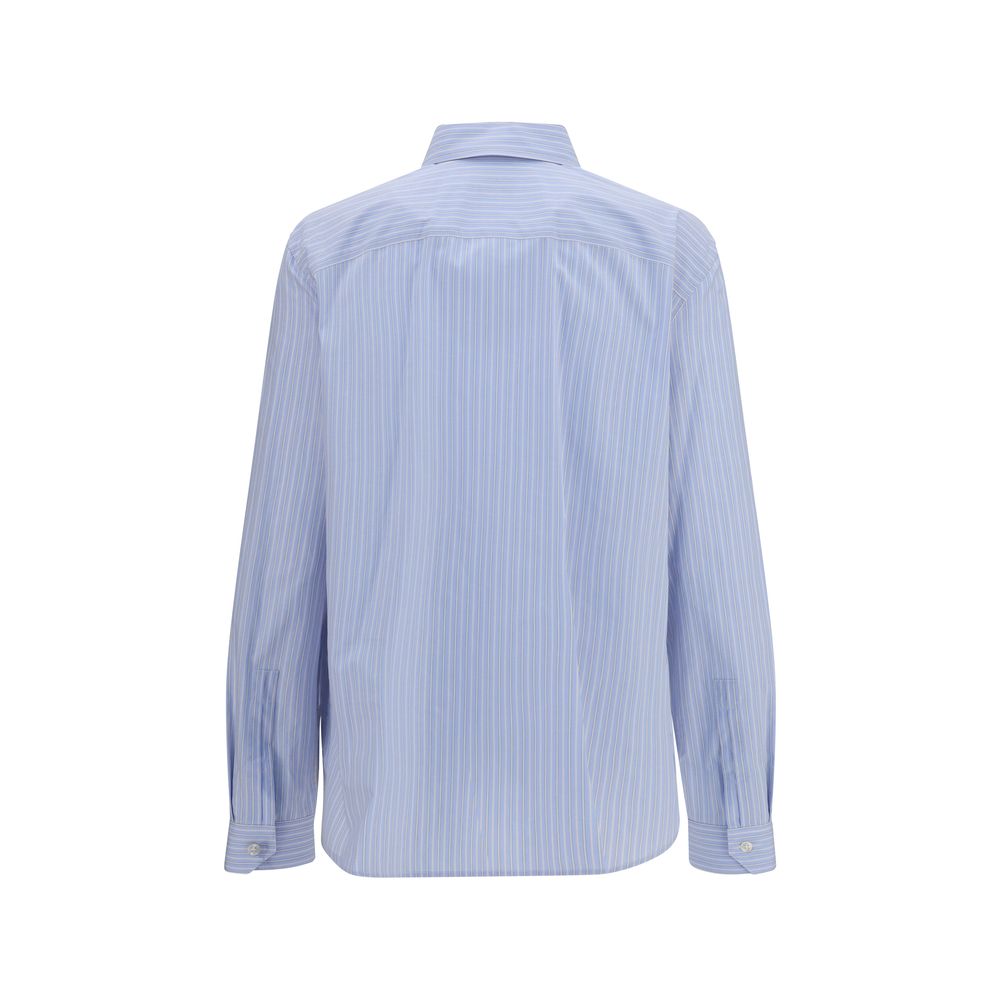 Saint Laurent Blue Cotton Pattern Women's Shirt