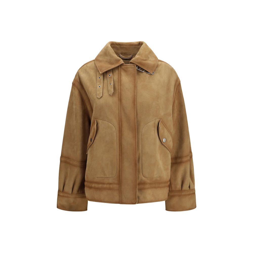 Ermanno Scervino Brown Leather Women's Bomber
