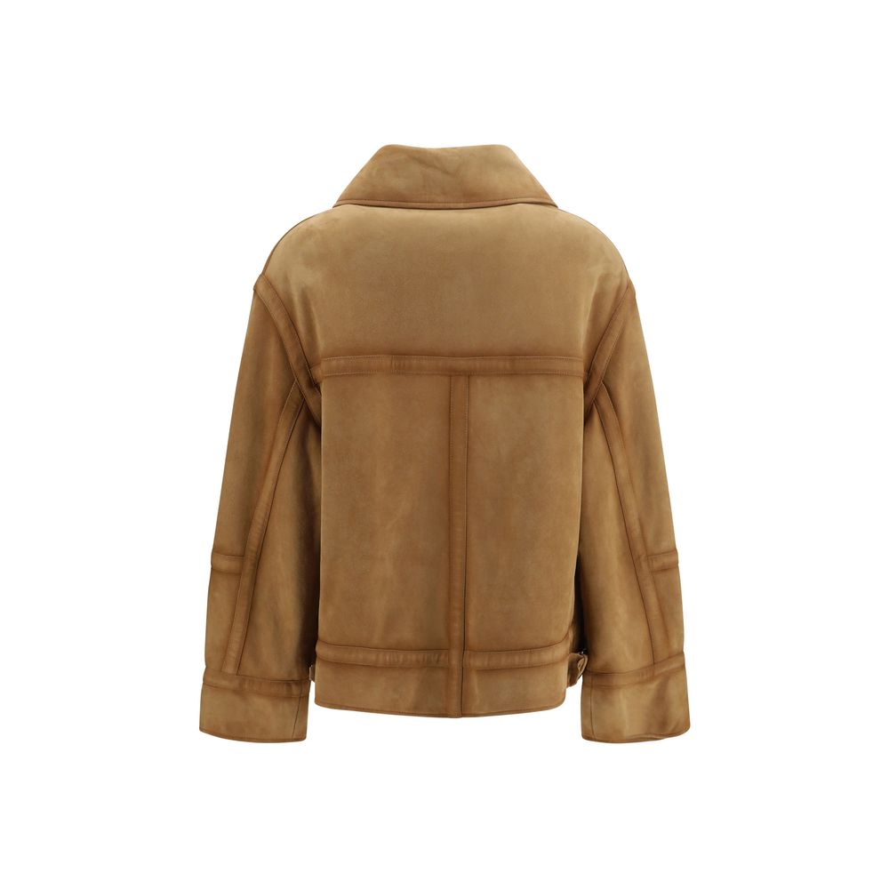 Ermanno Scervino Brown Leather Women's Bomber