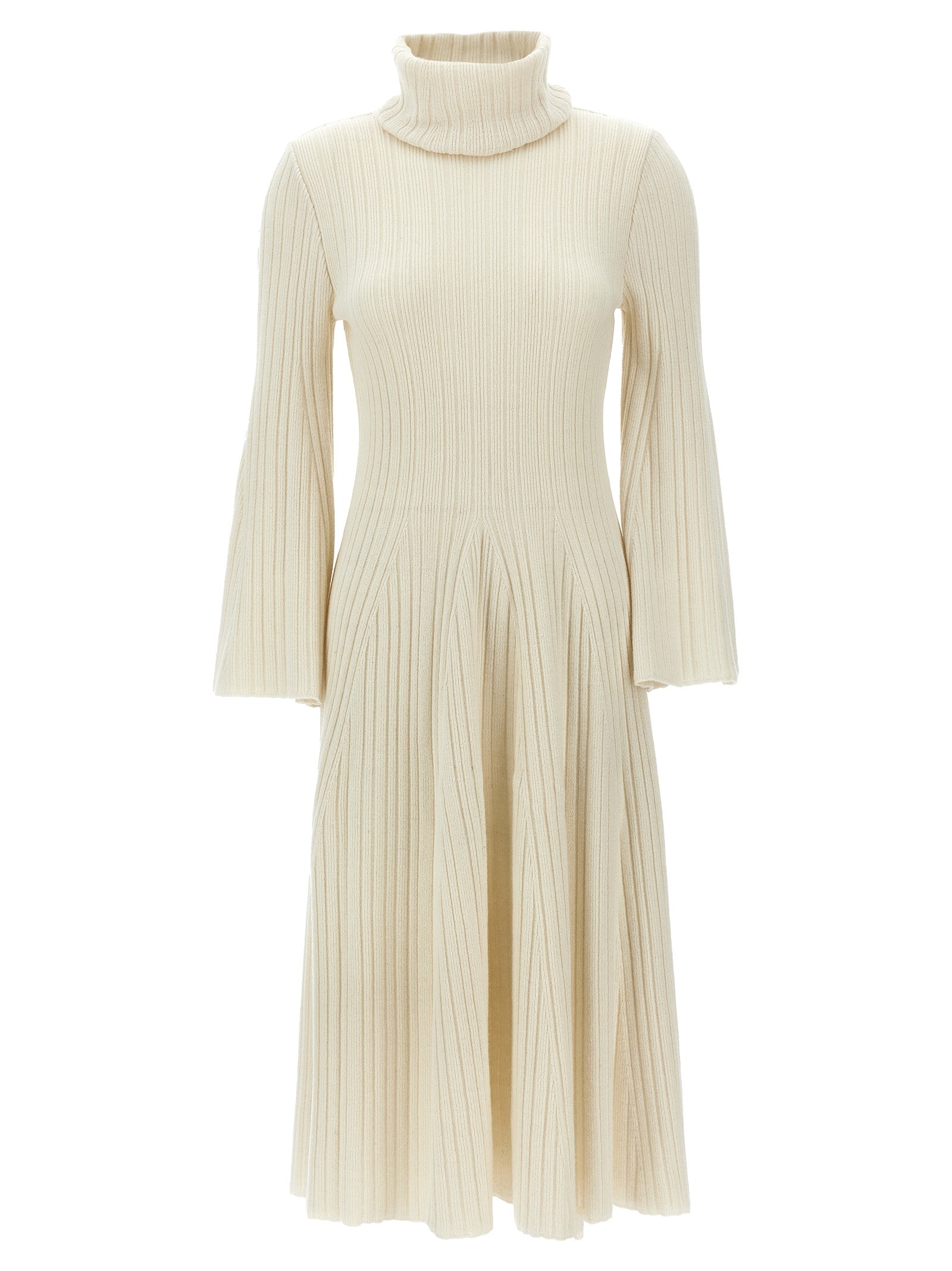 ANTONINO VALENTI White Cashmere Midi Women's Skirt