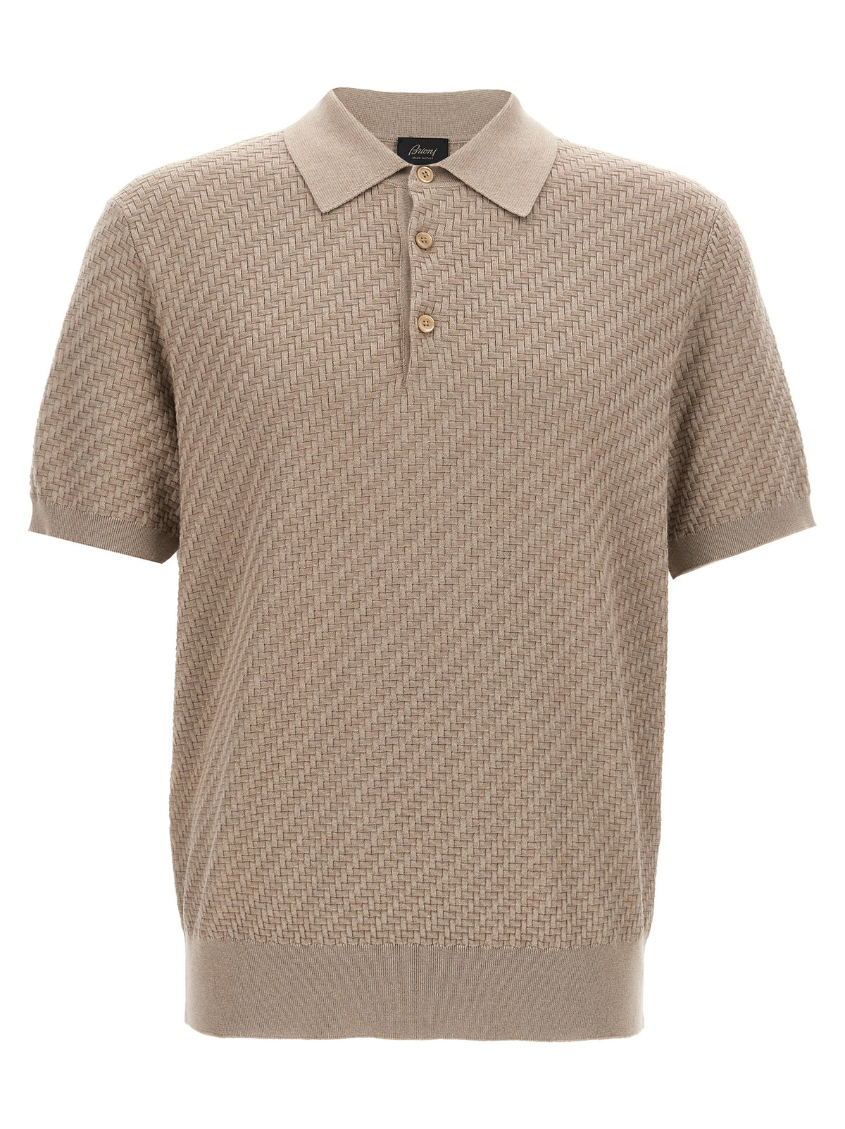 Brioni Beige Cotton Polo Men's Shirt
