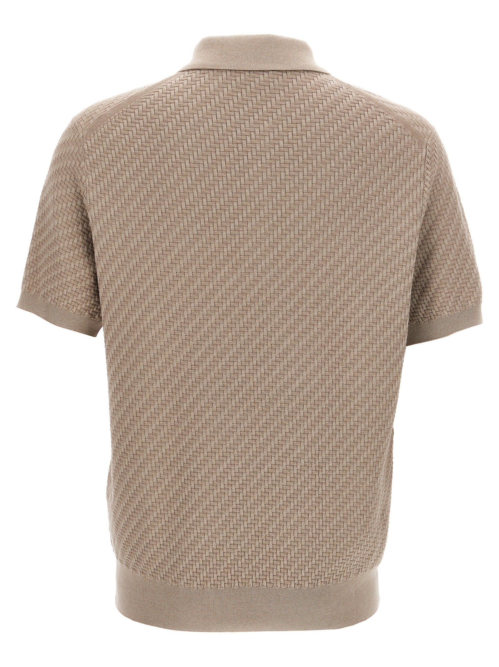Brioni Beige Cotton Polo Men's Shirt
