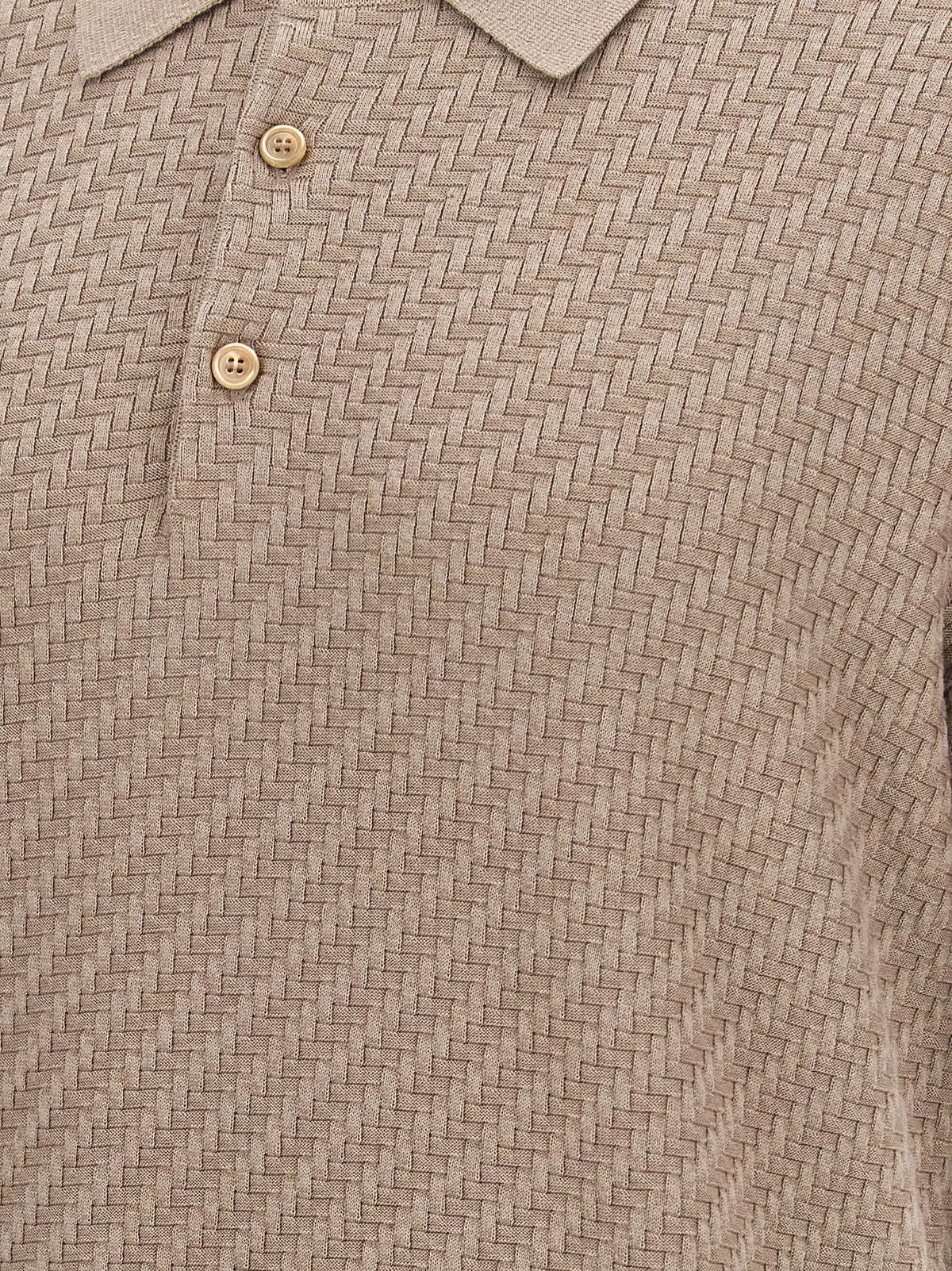 Brioni Beige Cotton Polo Men's Shirt