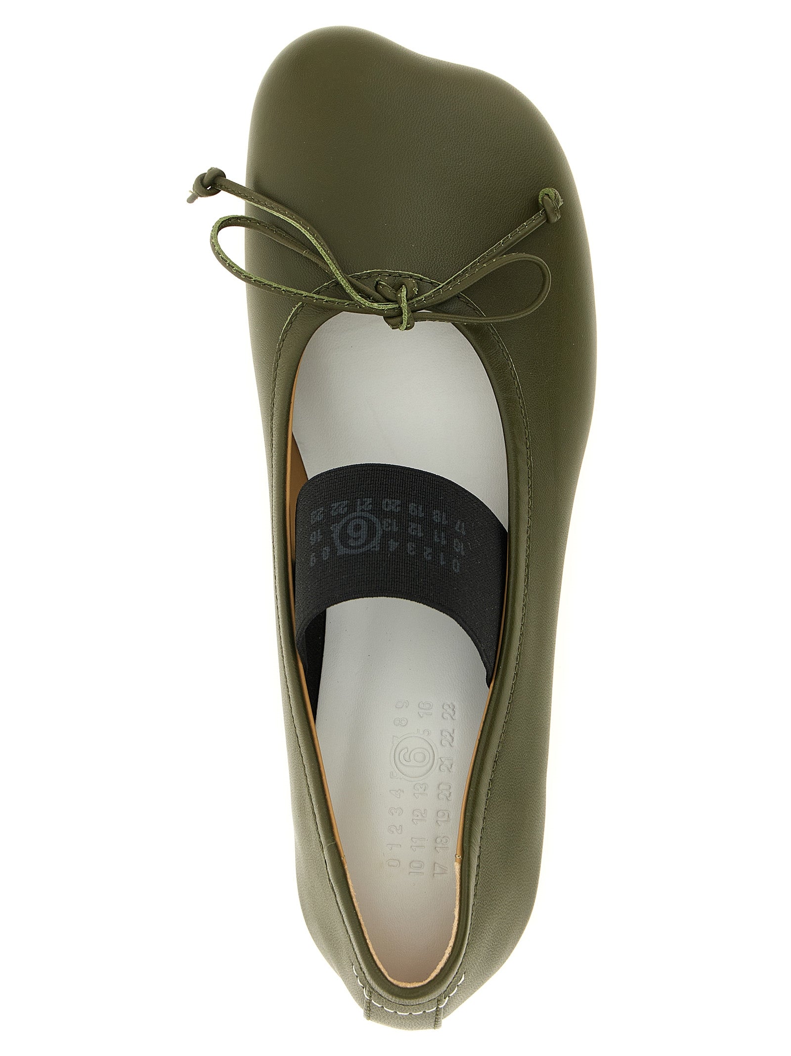 MM6 Maison Margiela Bicolor Lambskin Ballet Women's Flats