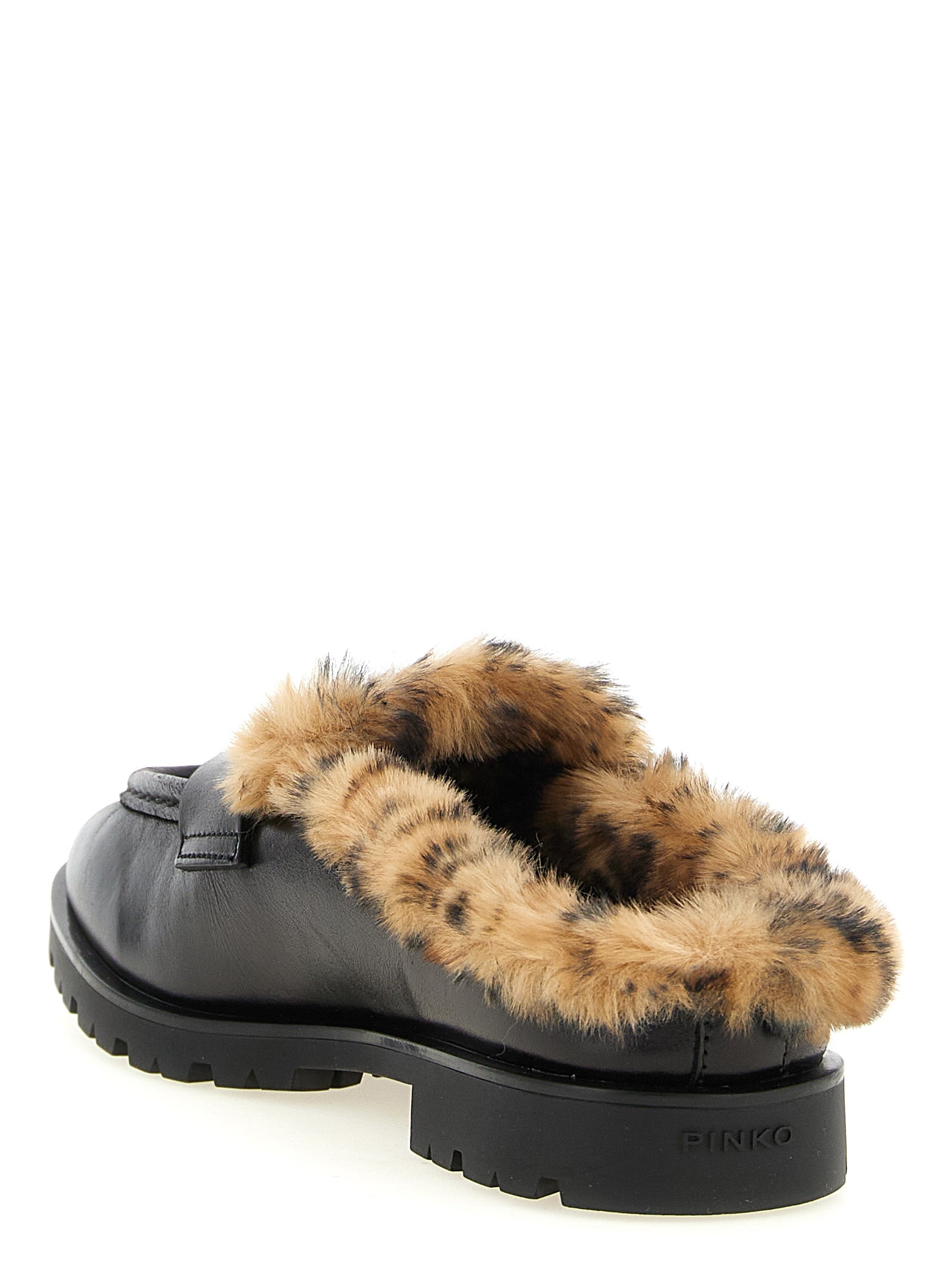 PINKO Black Cowhide Women's Mules