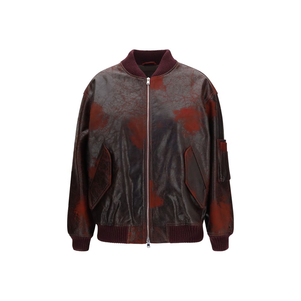 Valstar Bordeaux Leather Women's Bomber